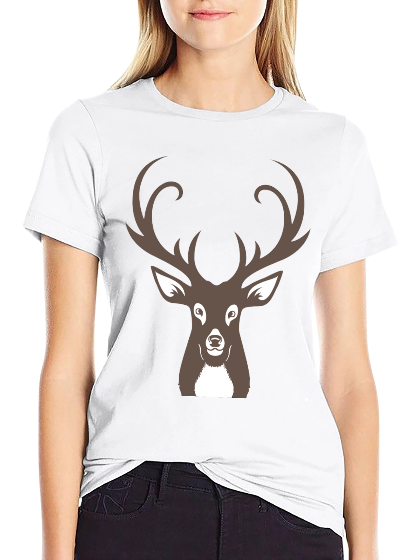 Deer Graphic Black T-Shirt for Men
