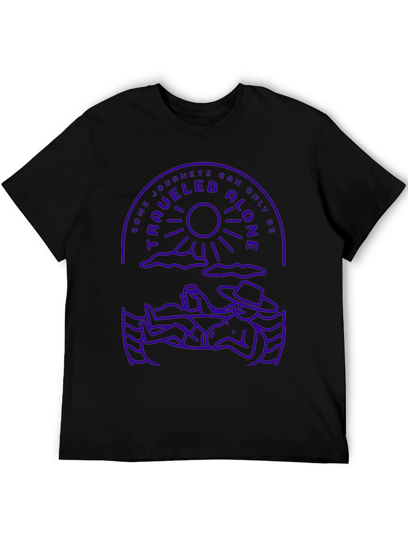 Traveled Alone Graphic T-Shirt - Crew Neck