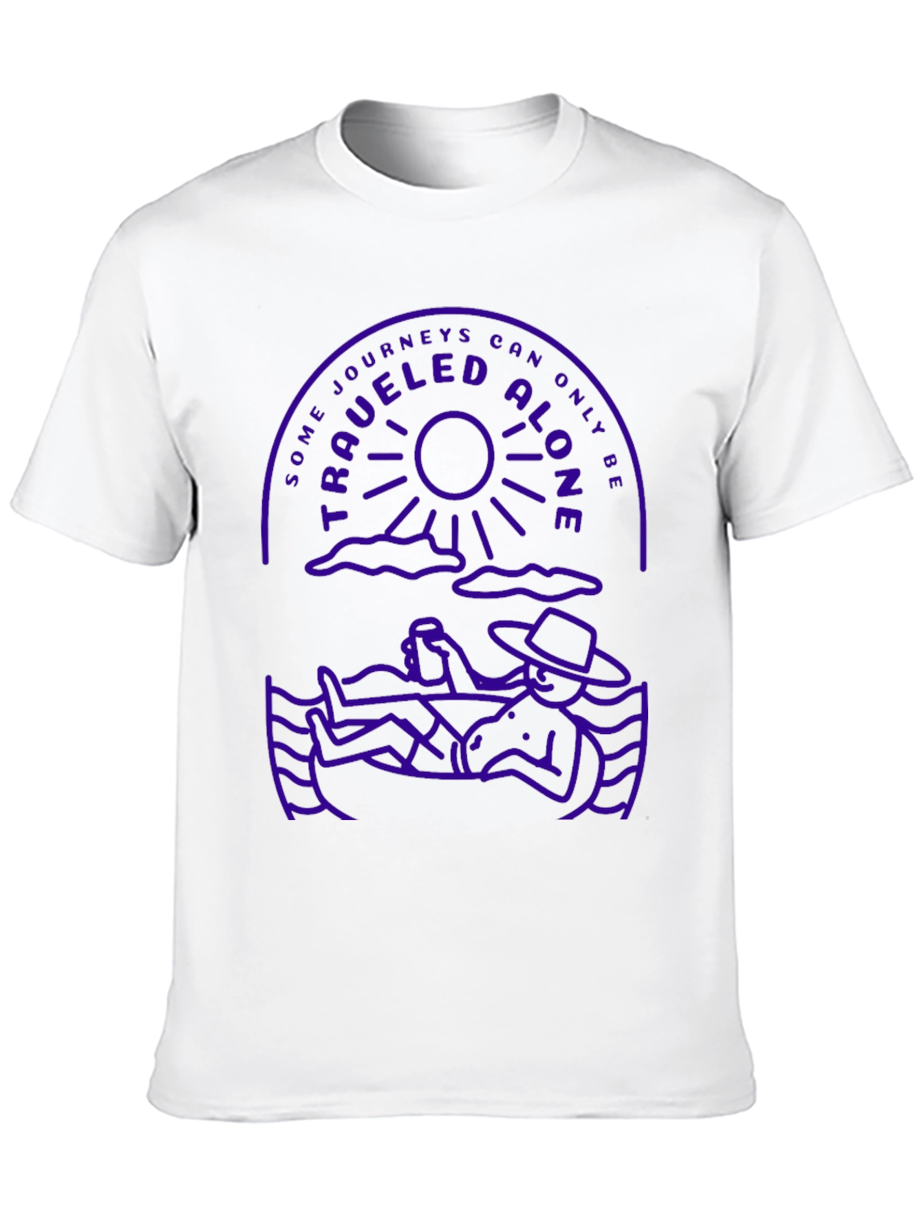 Traveled Alone Graphic T-Shirt - Crew Neck