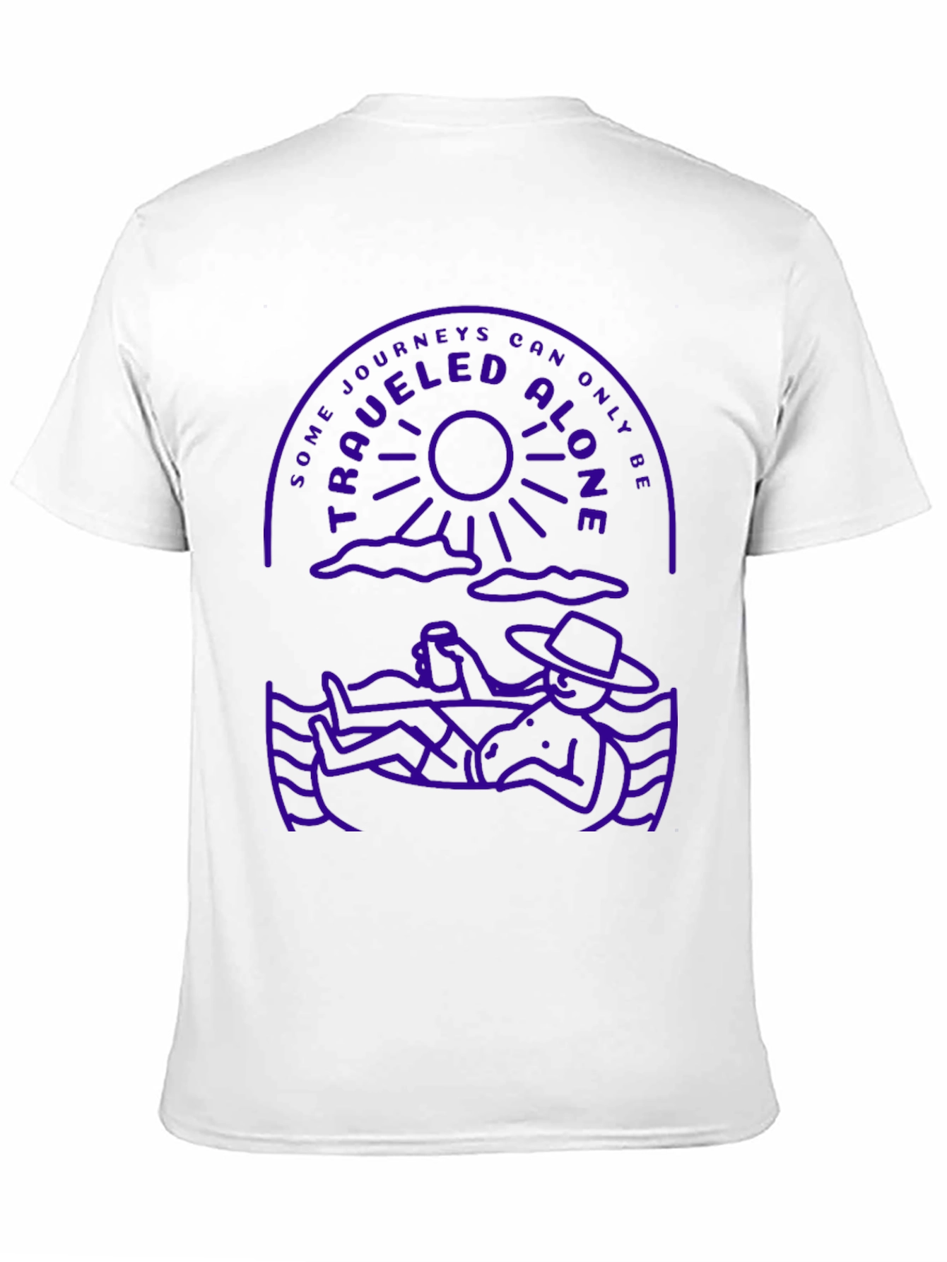 Traveled Alone Graphic T-Shirt - Crew Neck