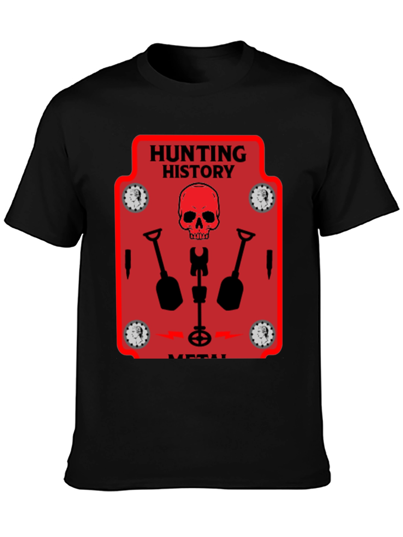 Hunting History Metal Detecting Graphic Tee