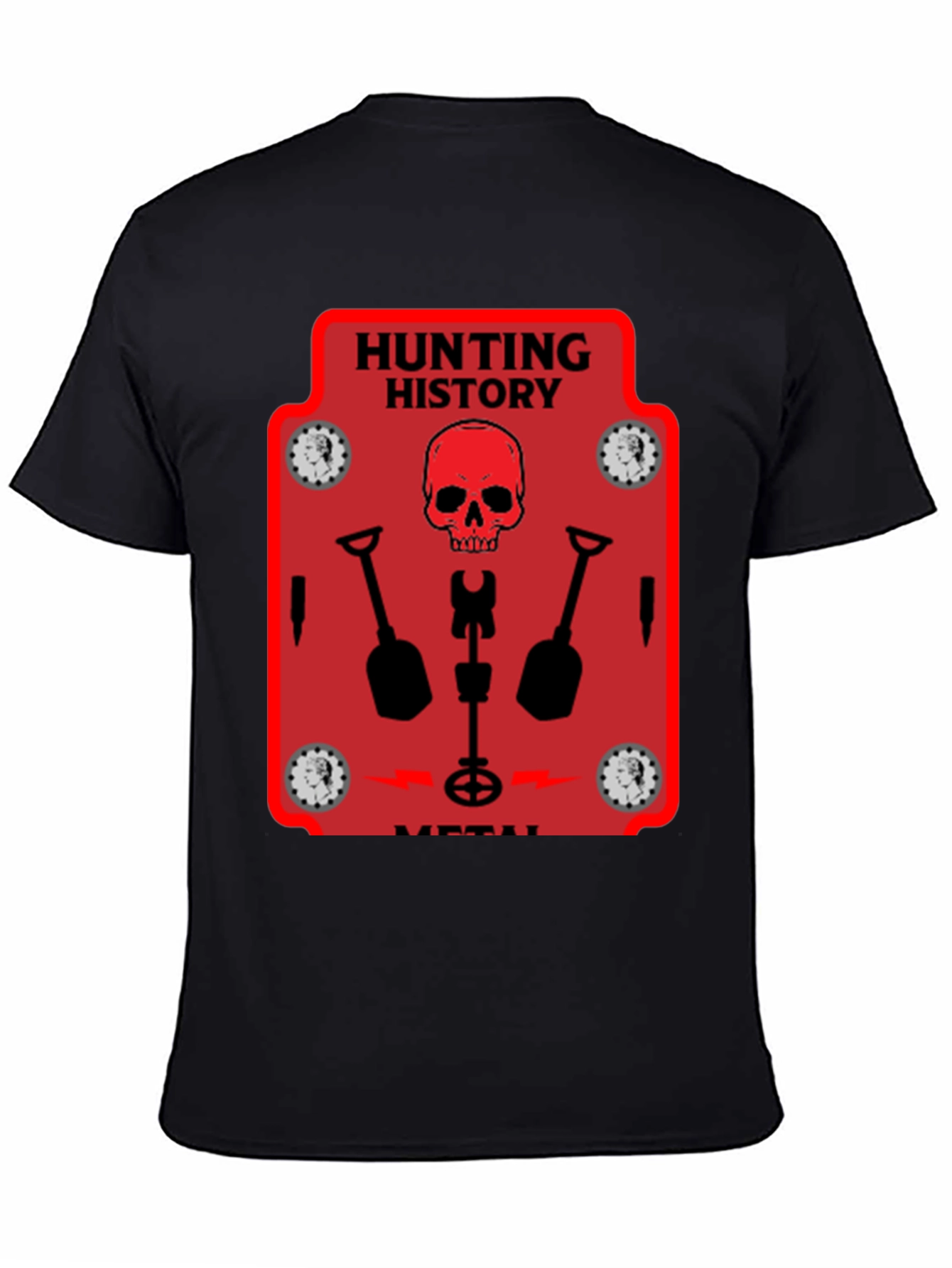 Hunting History Metal Detecting Graphic Tee