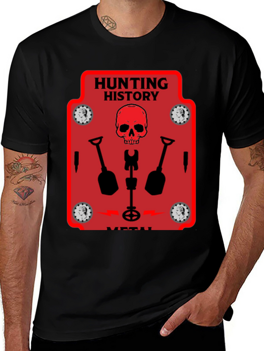 Hunting History Metal Detecting Graphic Tee