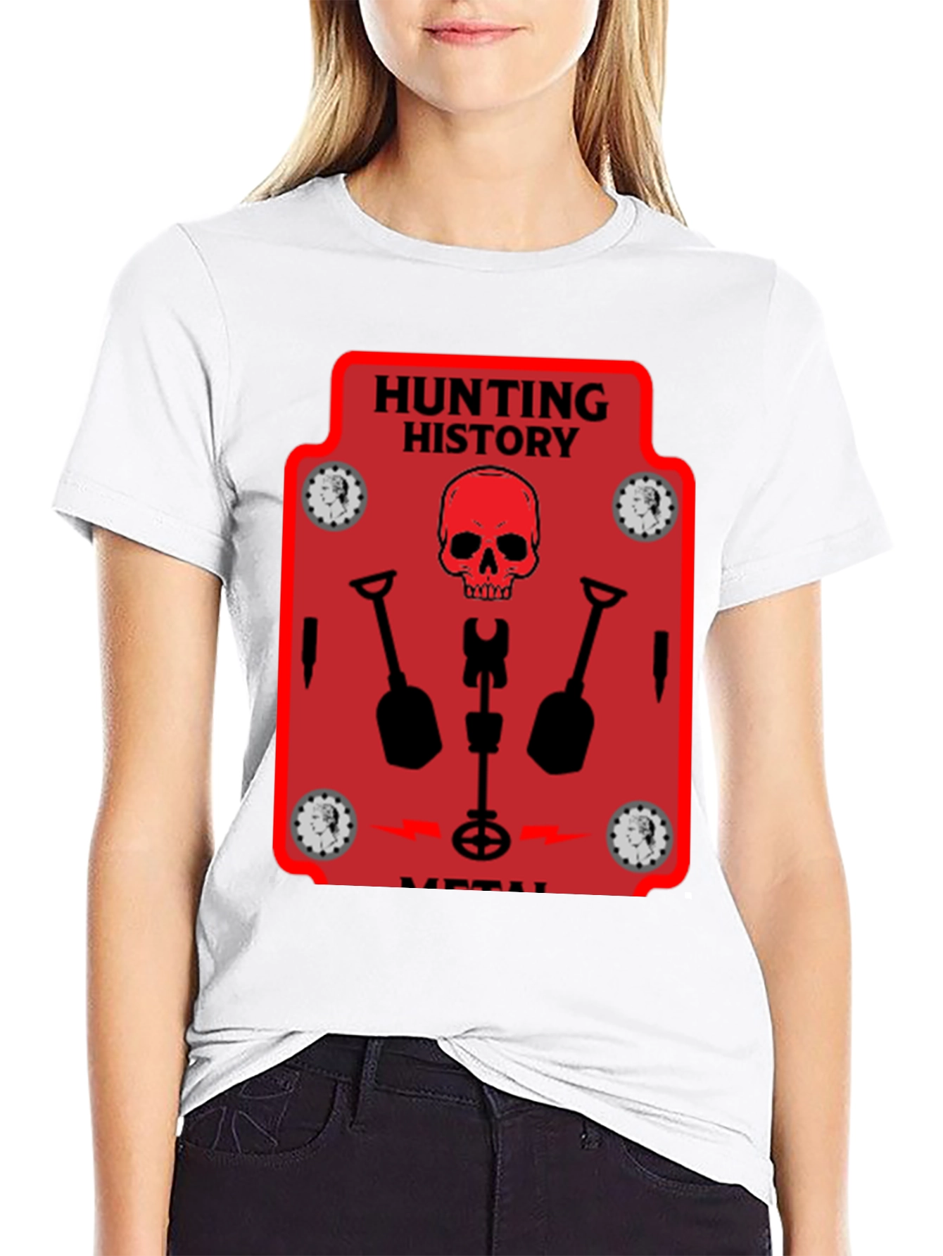 Hunting History Metal Detecting Graphic Tee