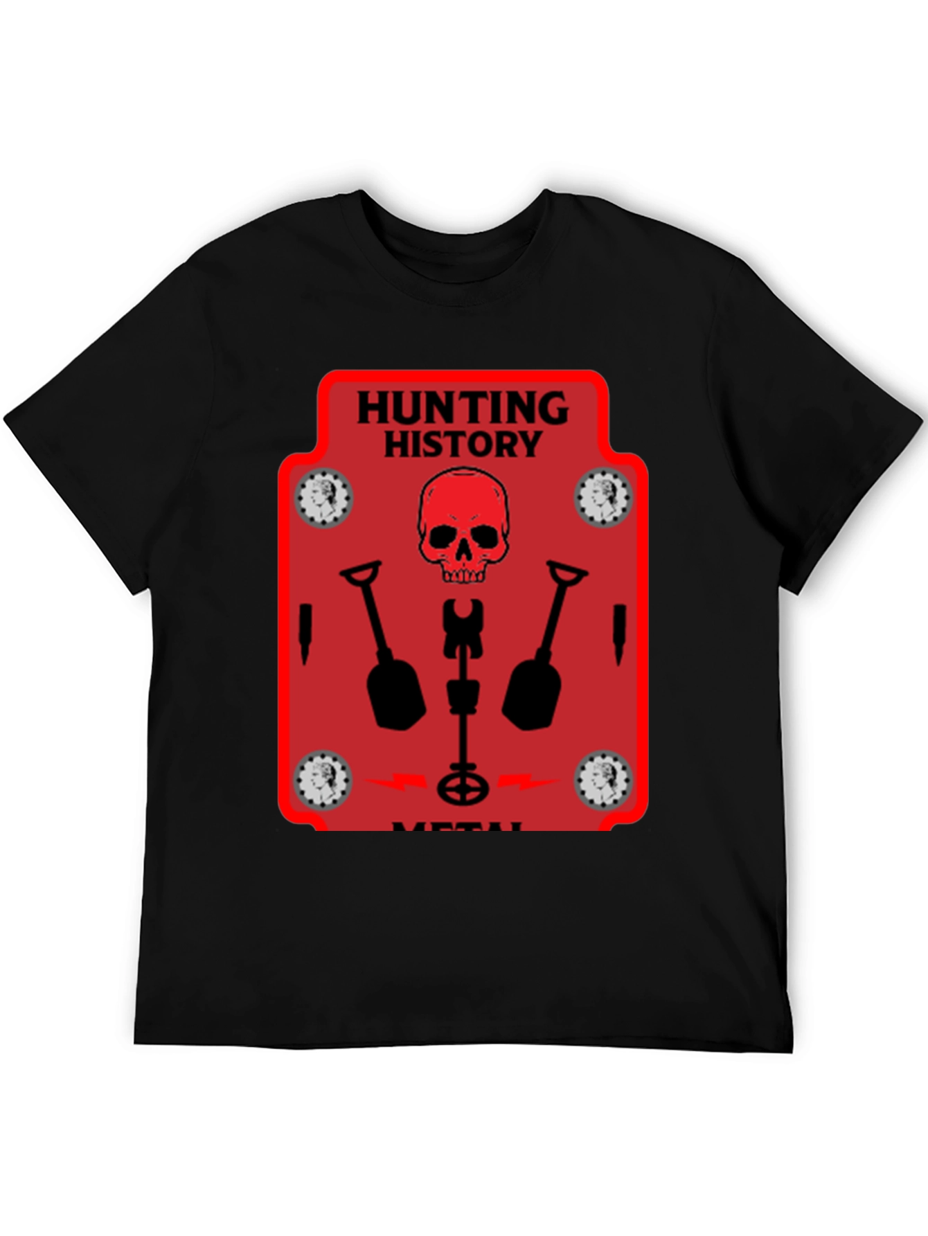 Hunting History Metal Detecting Graphic Tee