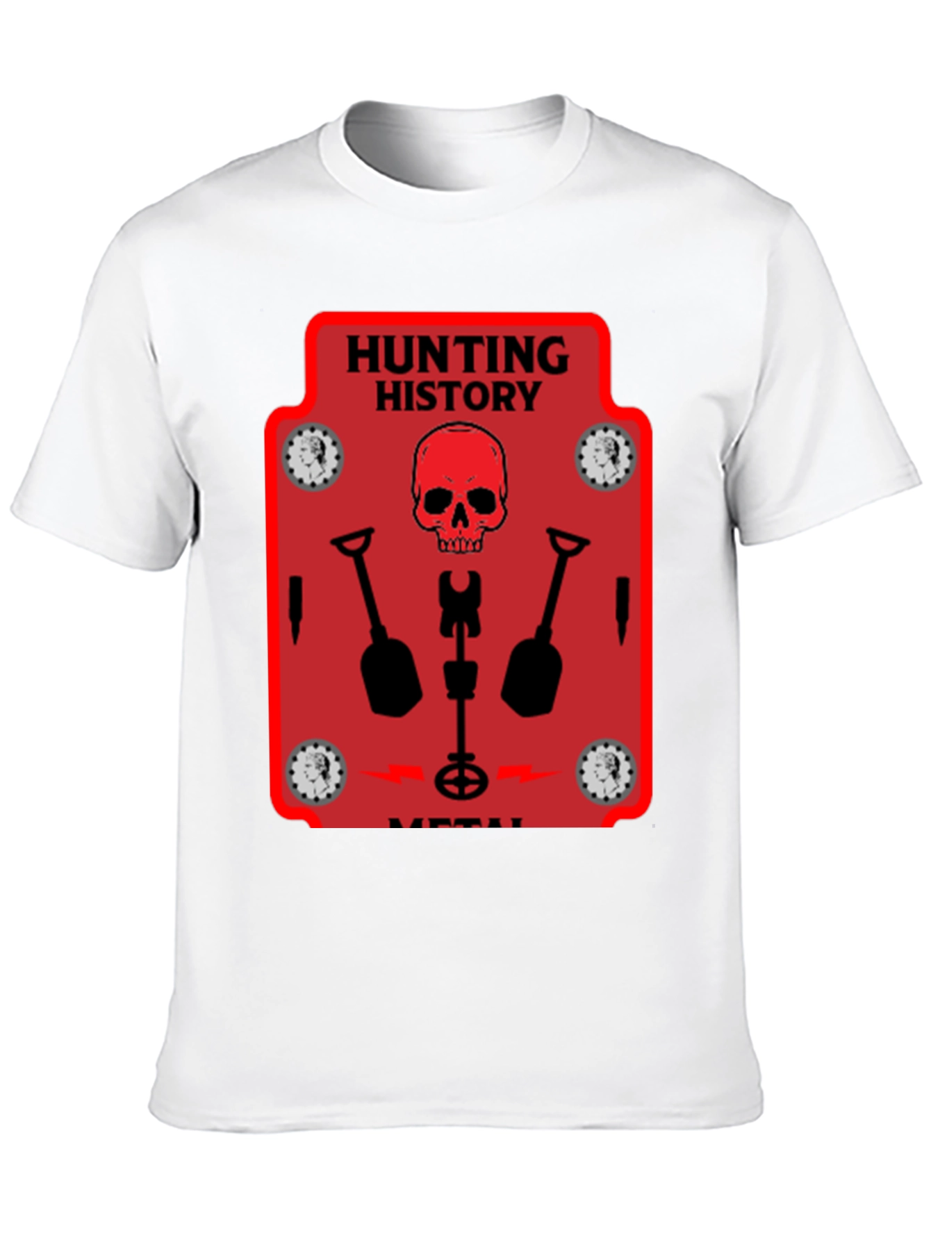 Hunting History Metal Detecting Graphic Tee