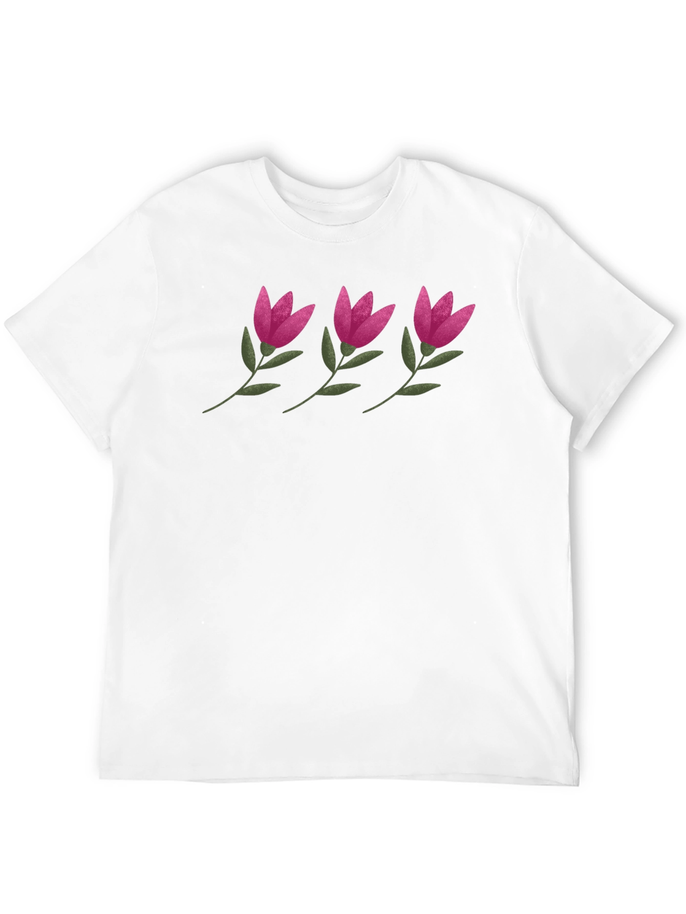 Floral Pattern Black T-Shirt - Casual Comfort