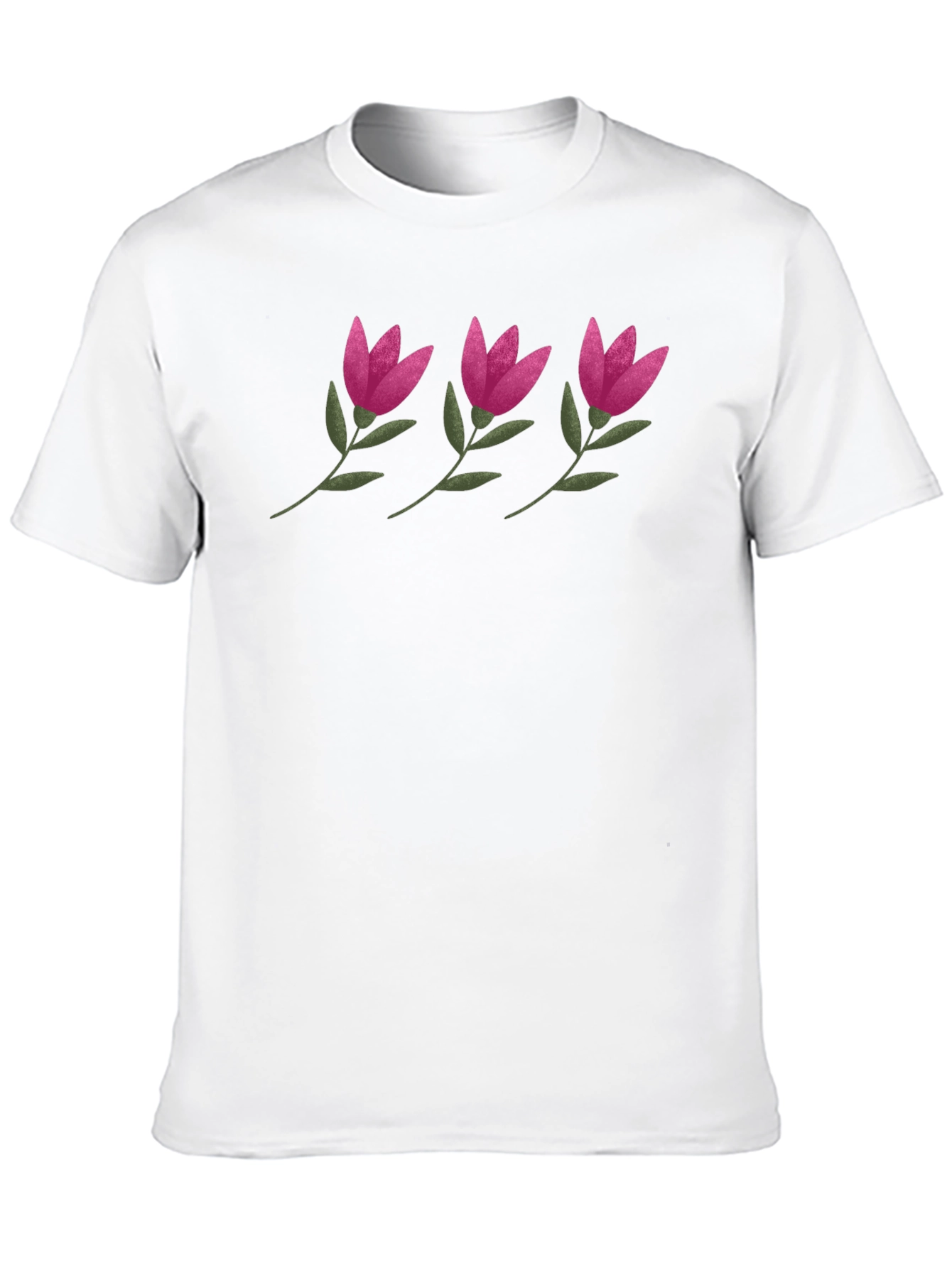 Floral Pattern Black T-Shirt - Casual Comfort