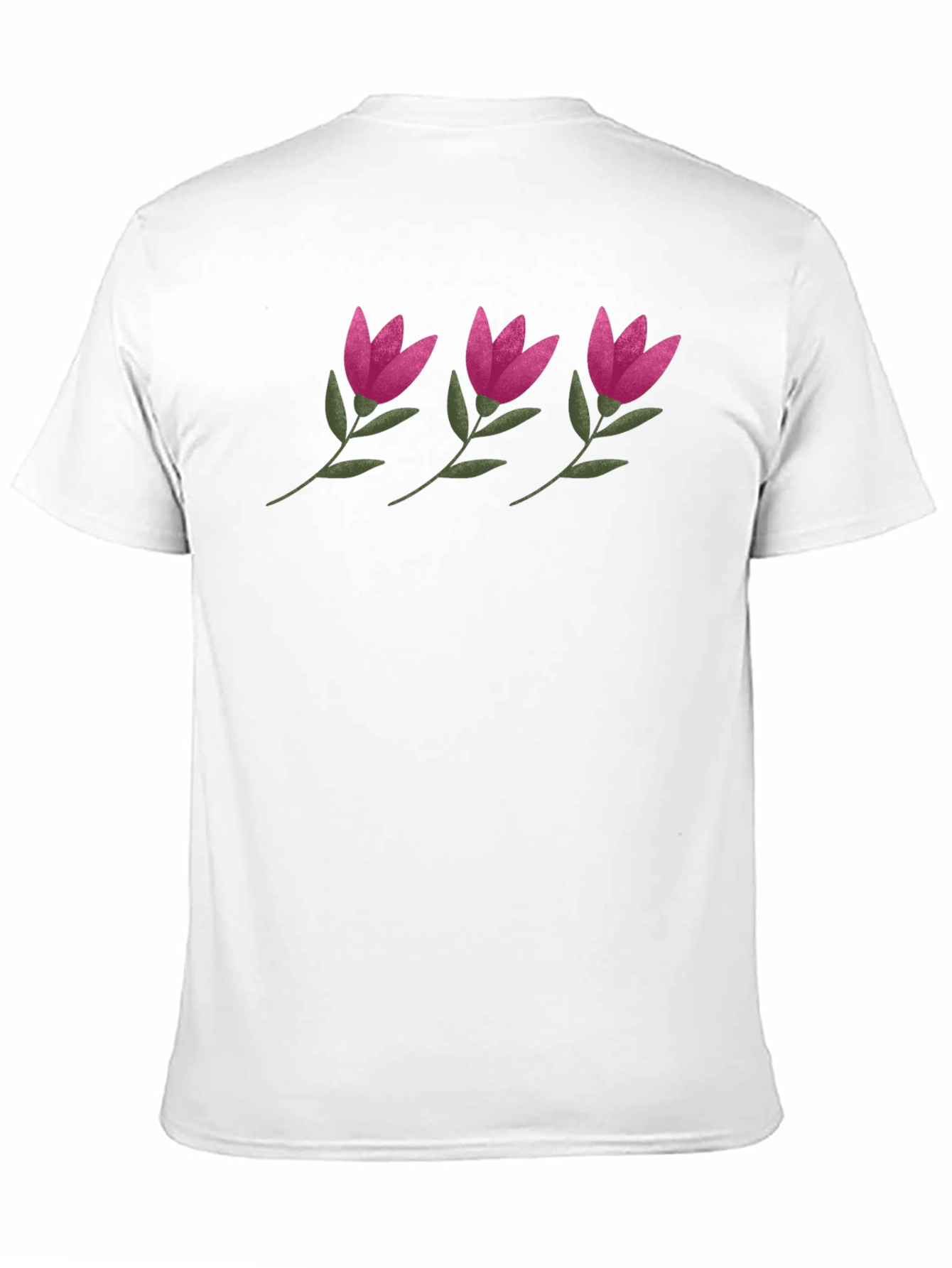 Floral Pattern Black T-Shirt - Casual Comfort