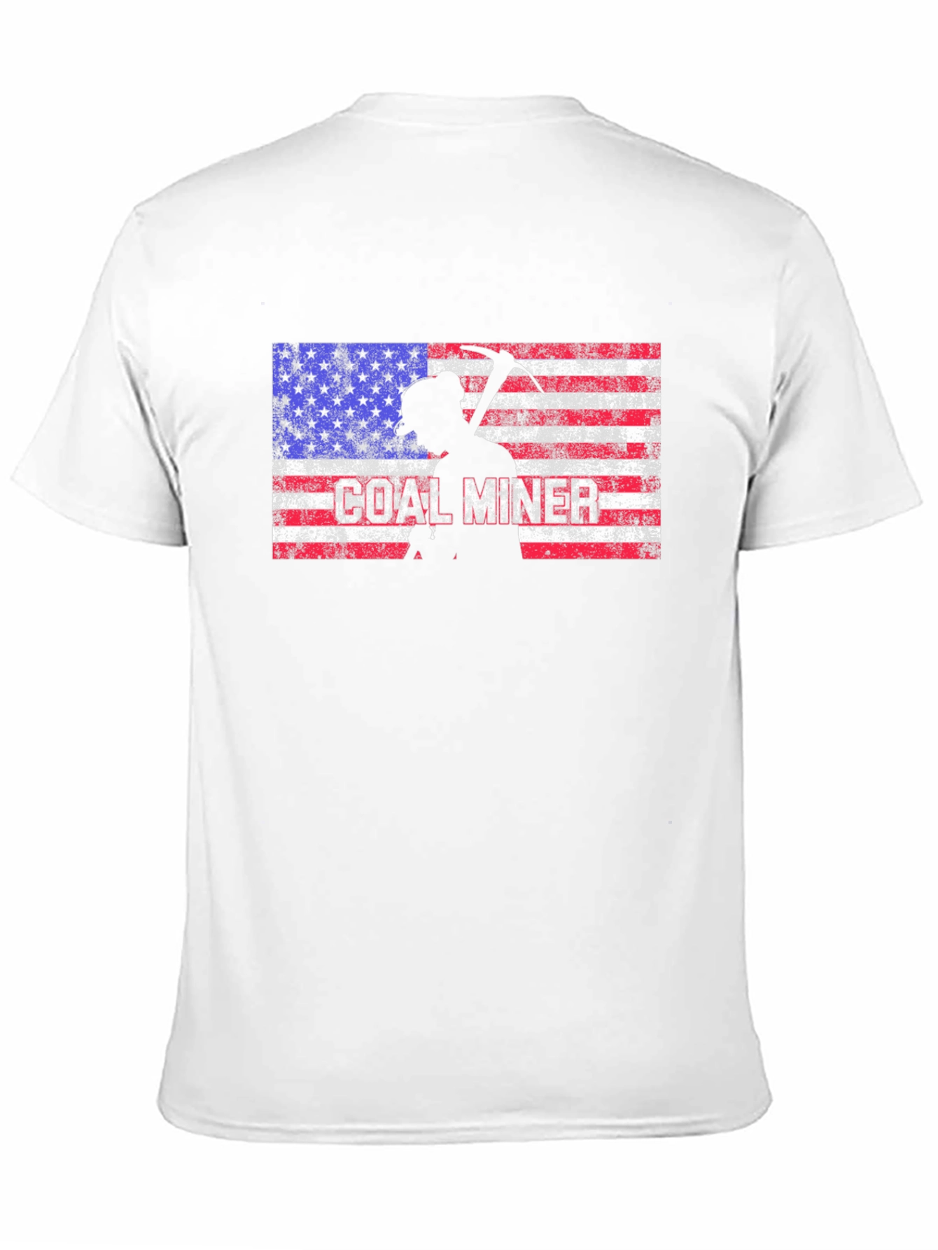 Coal Miner American Flag Graphic T-Shirt