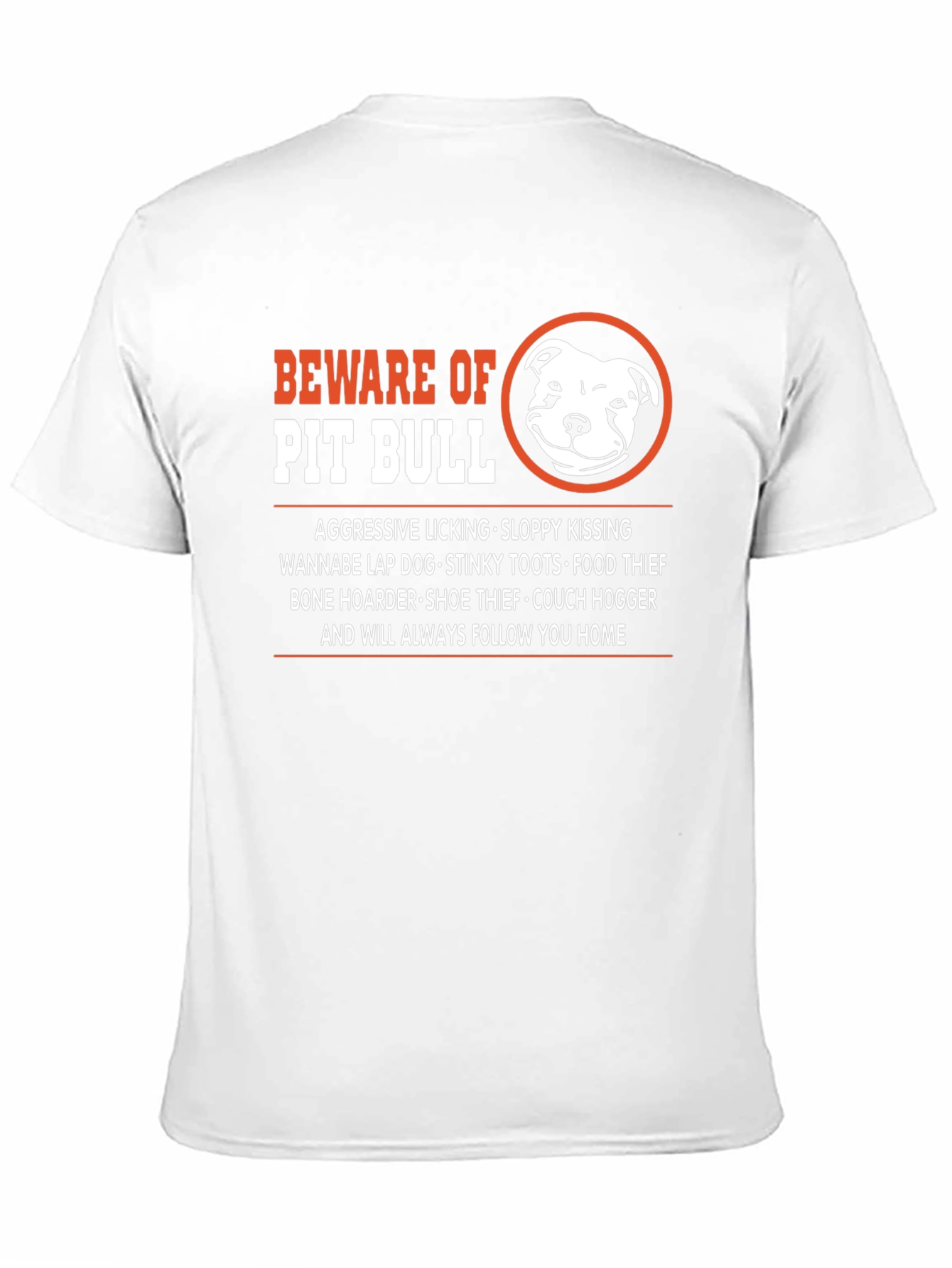 Beware of Pit Bull Novelty Graphic T-Shirt