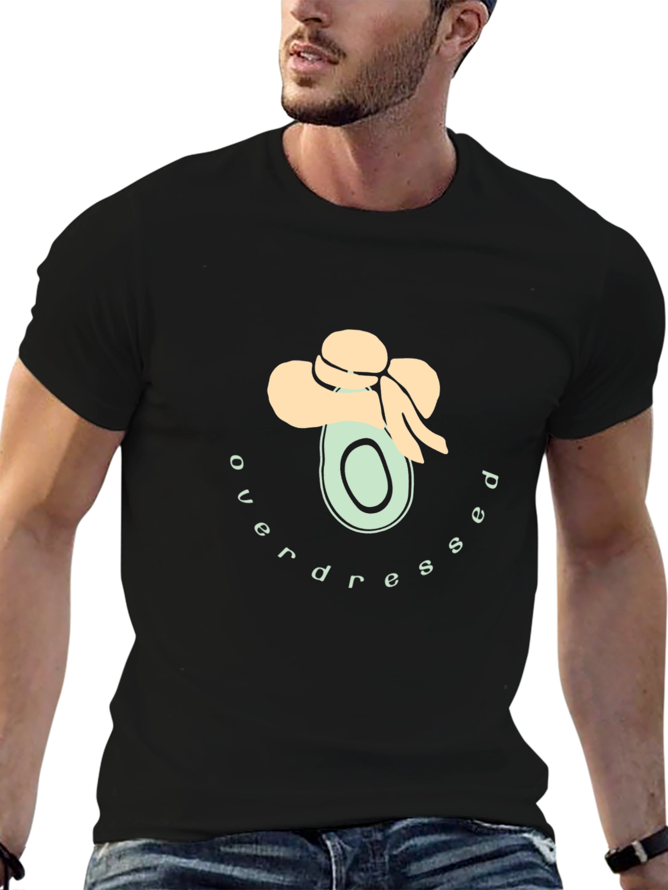 Overdressed Avocado Graphic Tee - Trendy Casual Wear
