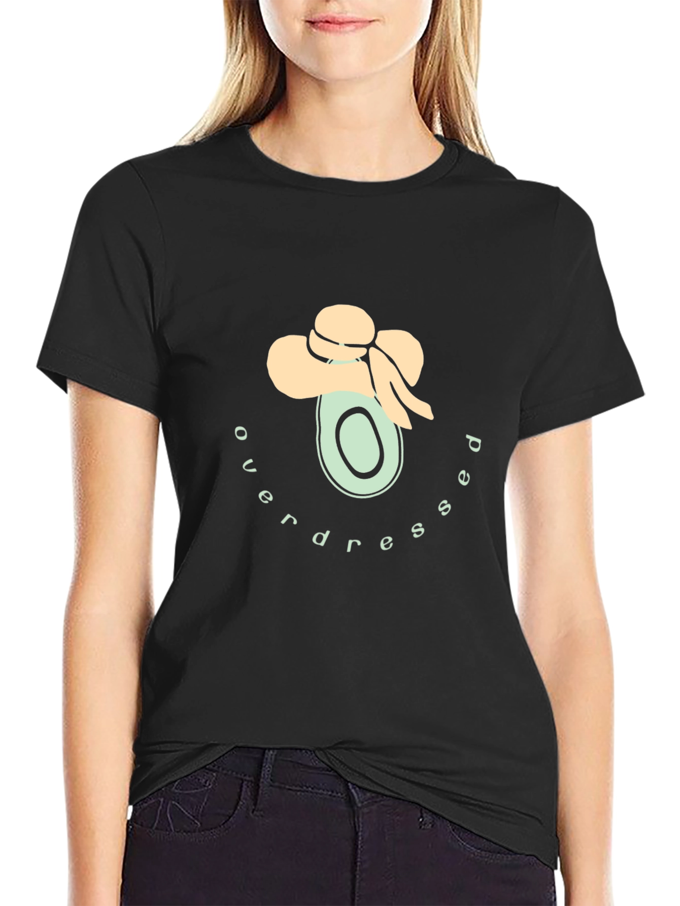 Overdressed Avocado Graphic Tee - Trendy Casual Wear