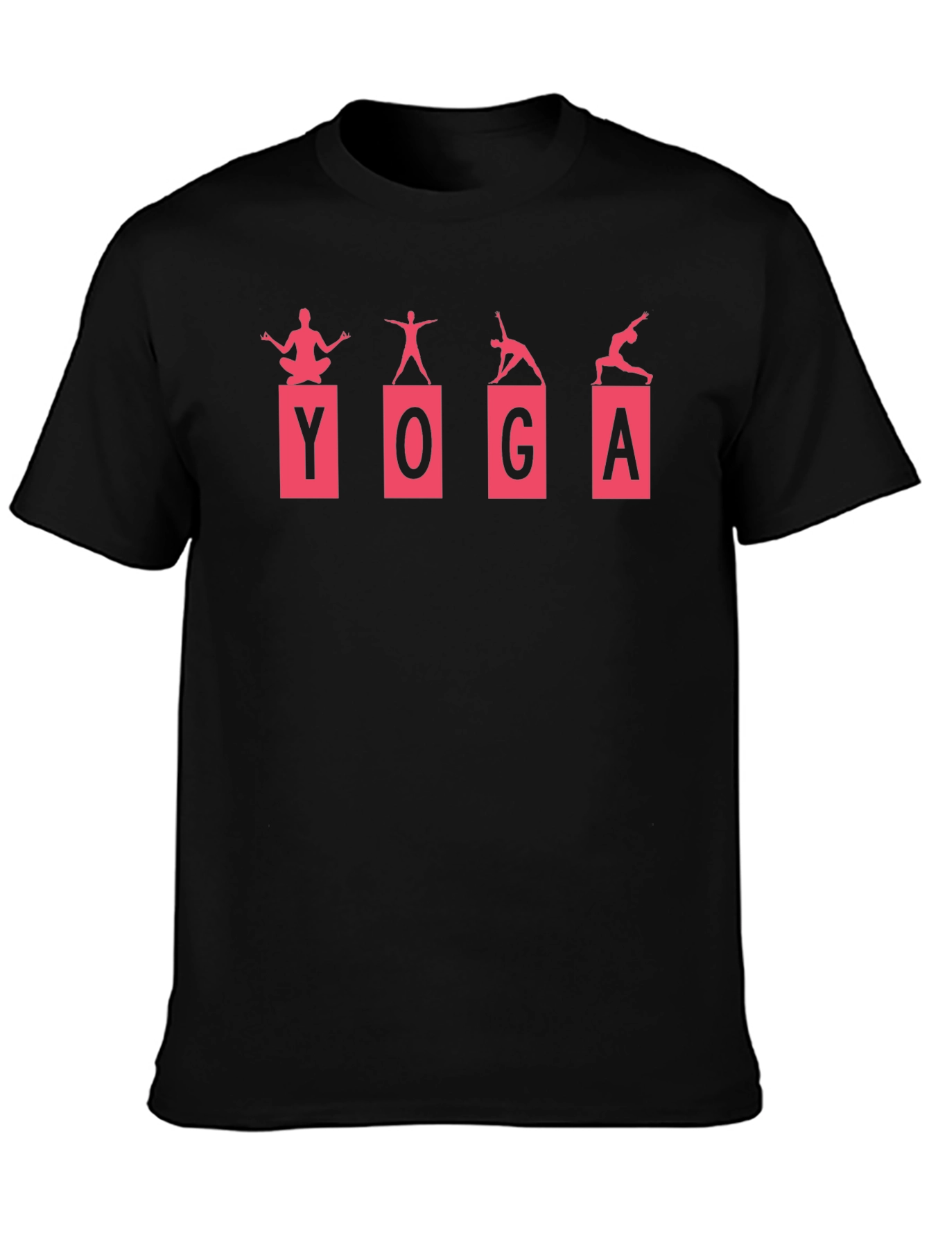 Yoga Poses Black Tee