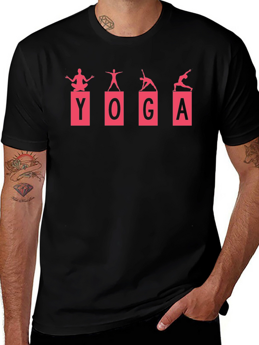 Yoga Poses Black Tee