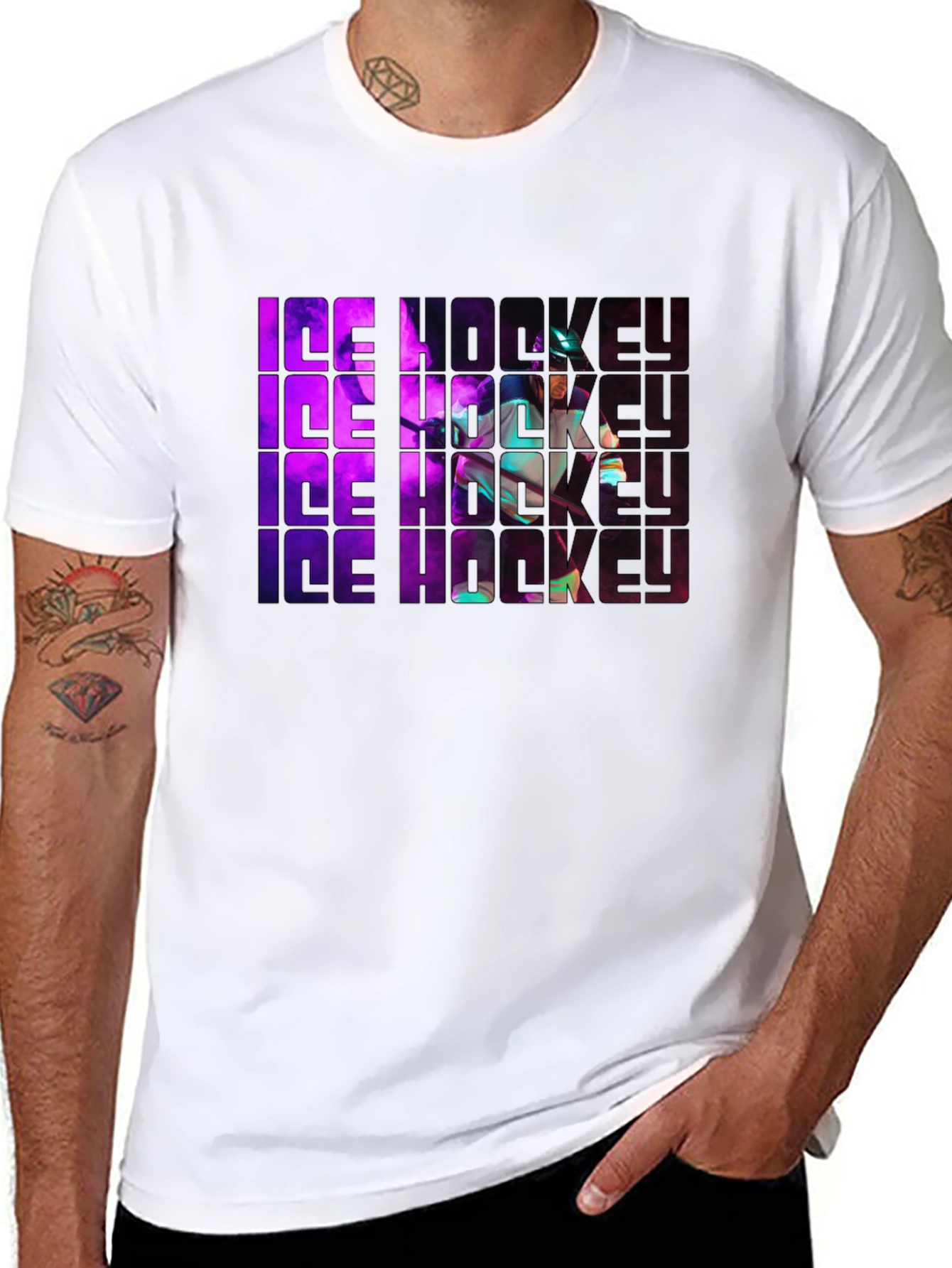 Ice Hockey Graphic Tee - Sportswear Shirt