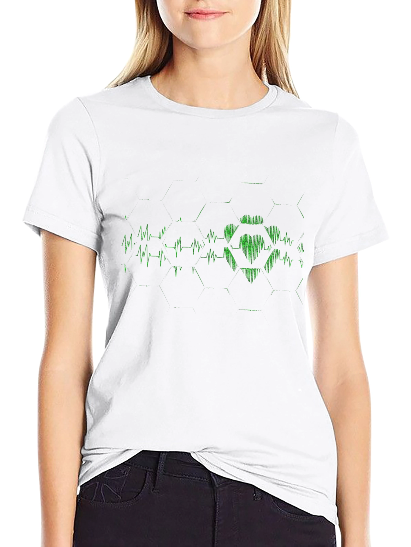 Heartbeat Hexagon Graphic Tee