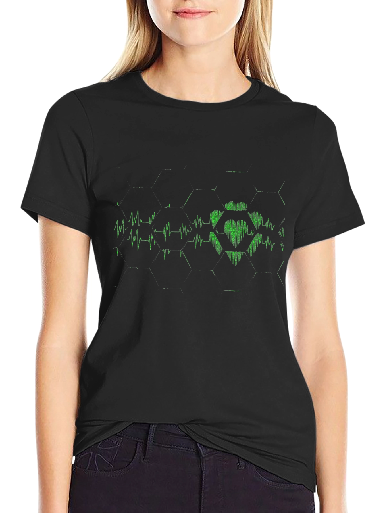 Heartbeat Hexagon Graphic Tee