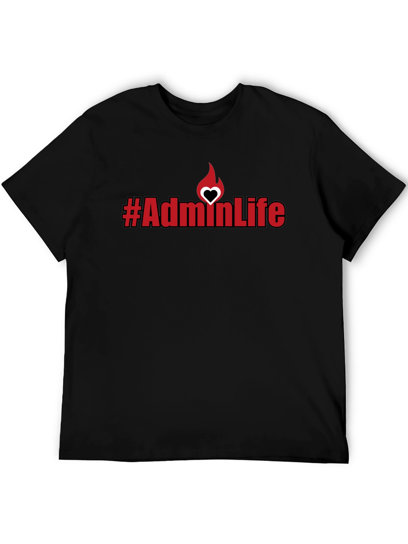 #AdminLife Graphic Tee - Black Cotton Blend T-Shirt