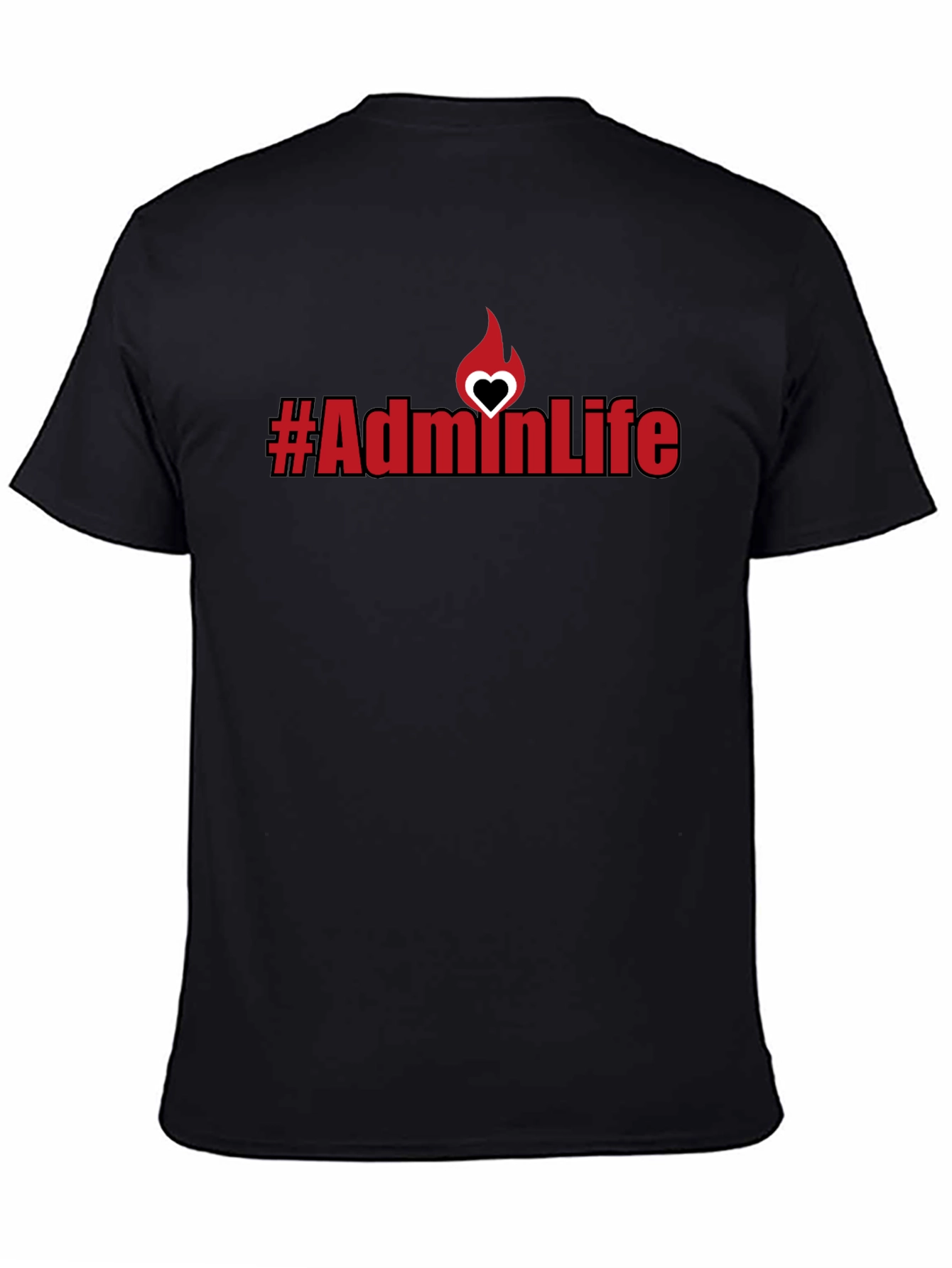 #AdminLife Graphic Tee - Black Cotton Blend T-Shirt