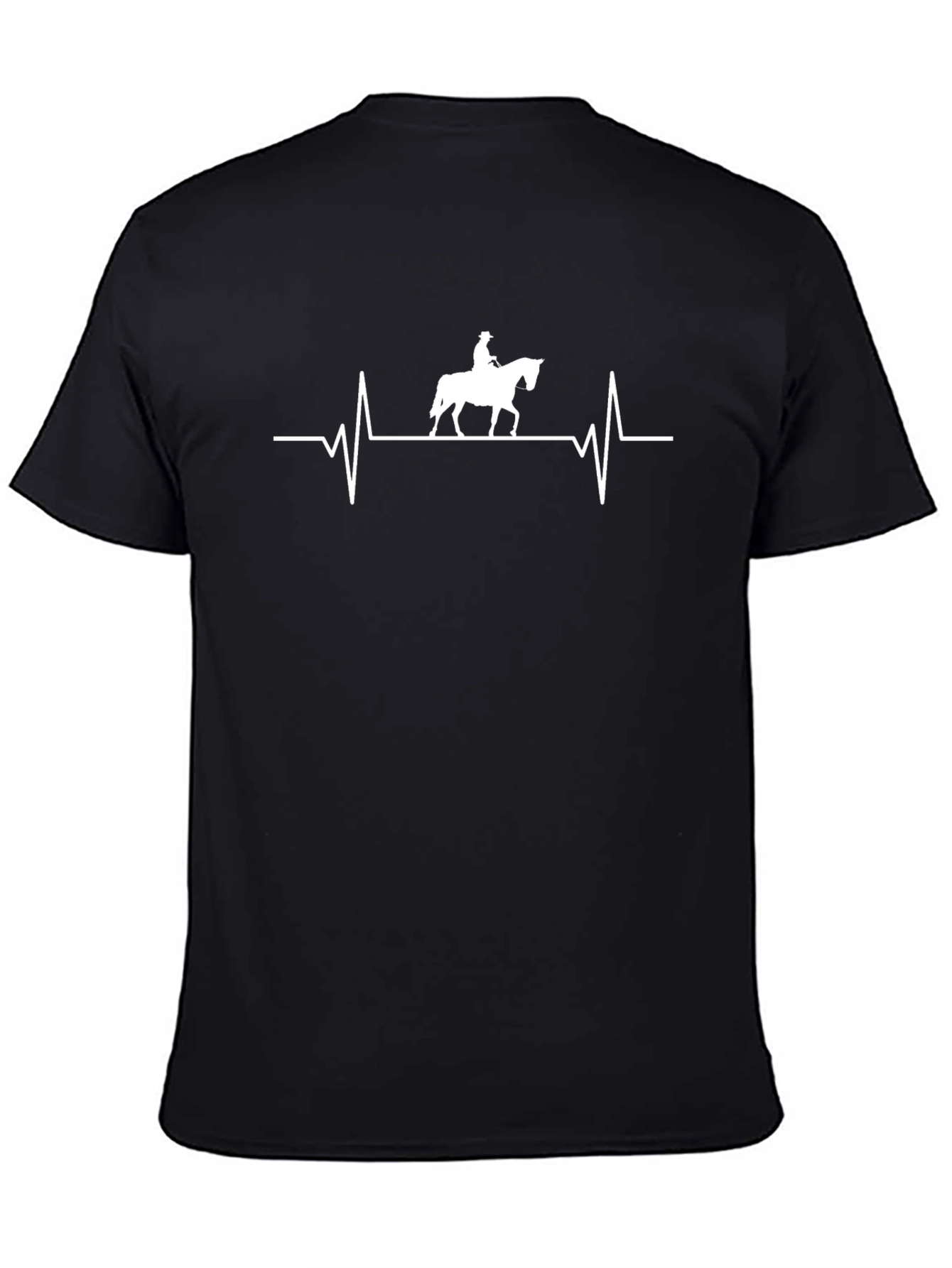 Horse Rider Heartbeat Graphic T-Shirt