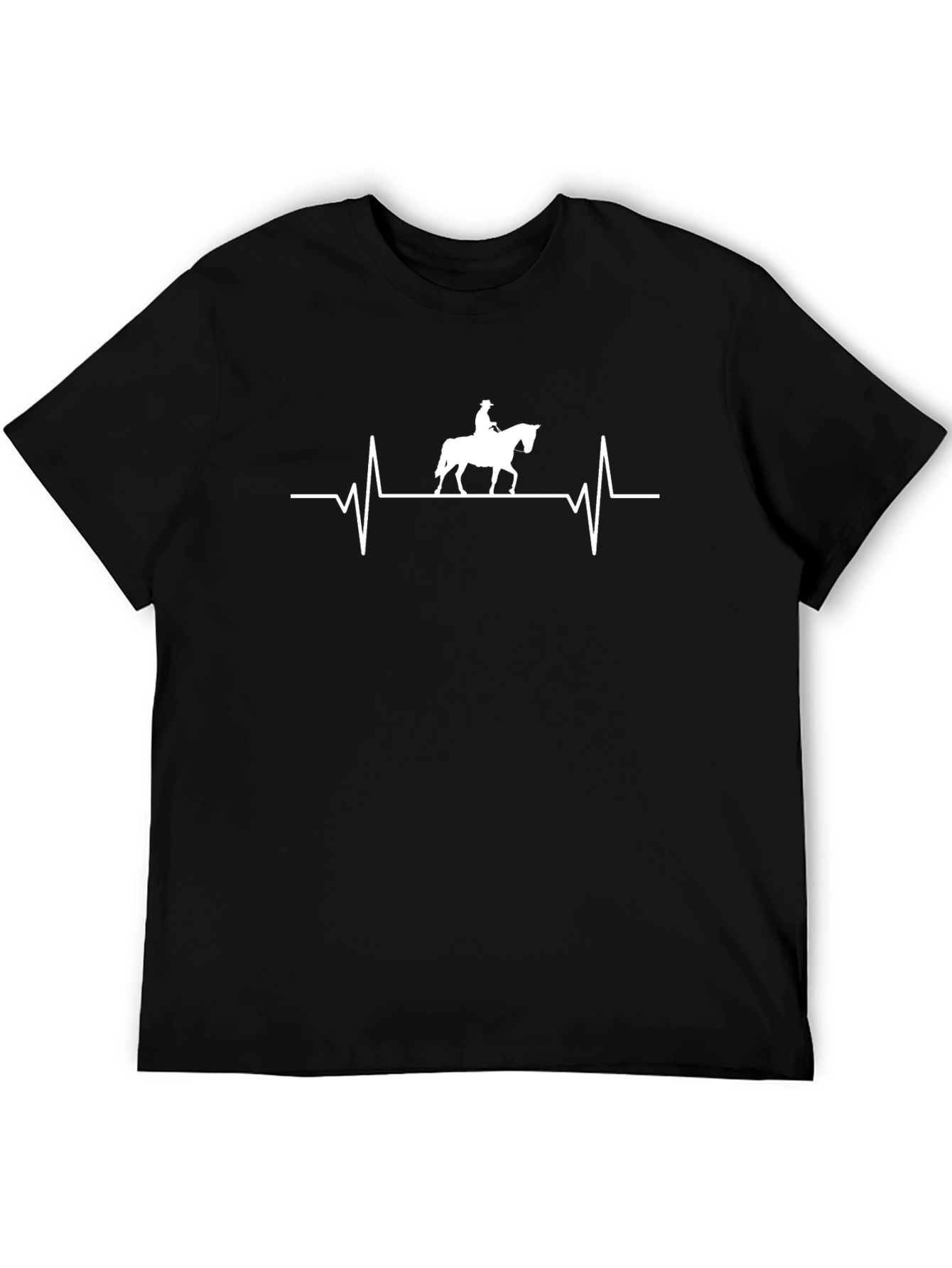 Horse Rider Heartbeat Graphic T-Shirt