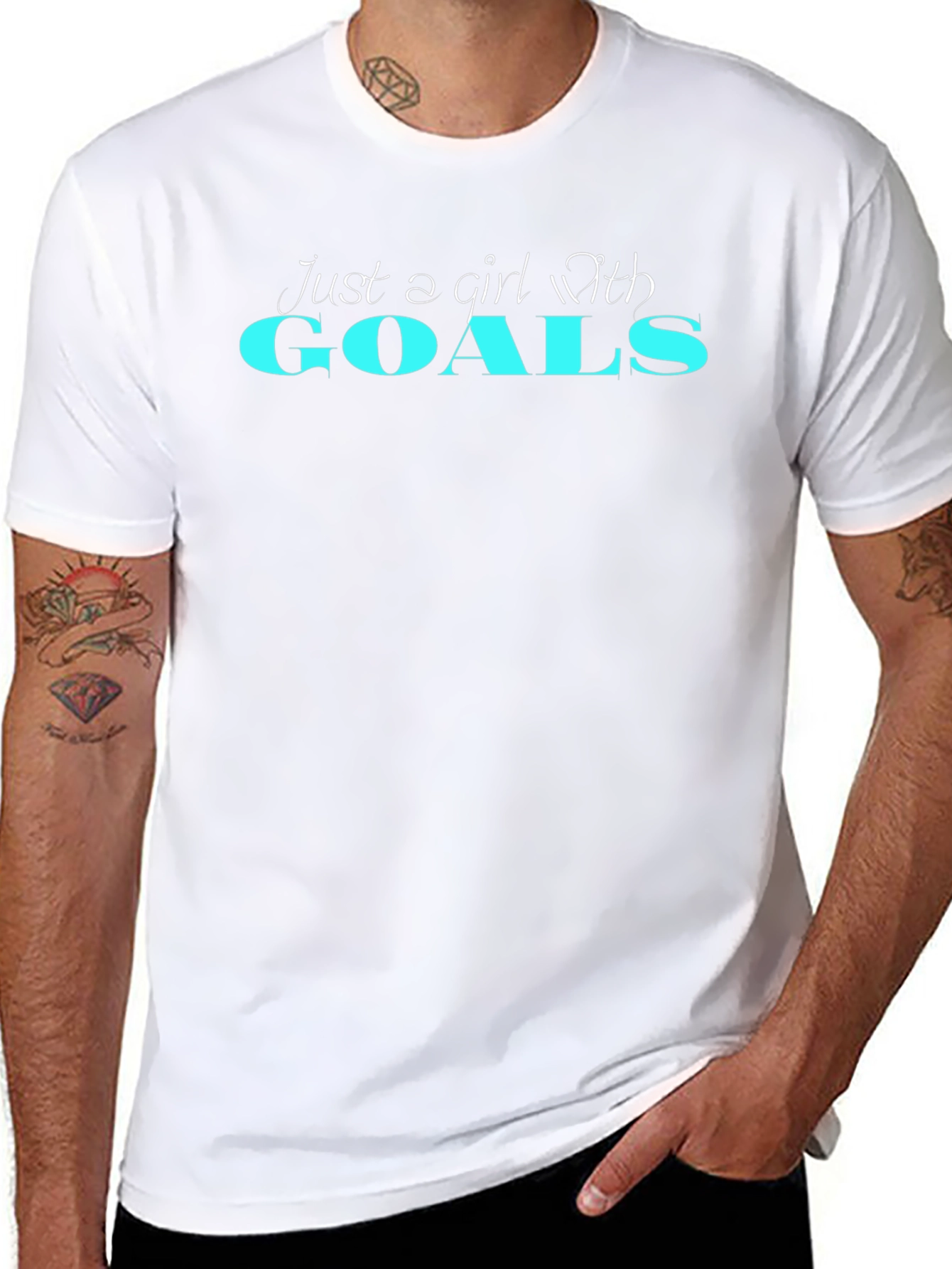 Girl With Goals Graphic Tee - Black