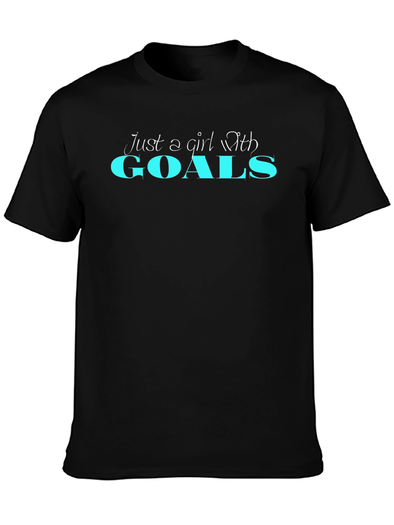 Girl With Goals Graphic Tee - Black