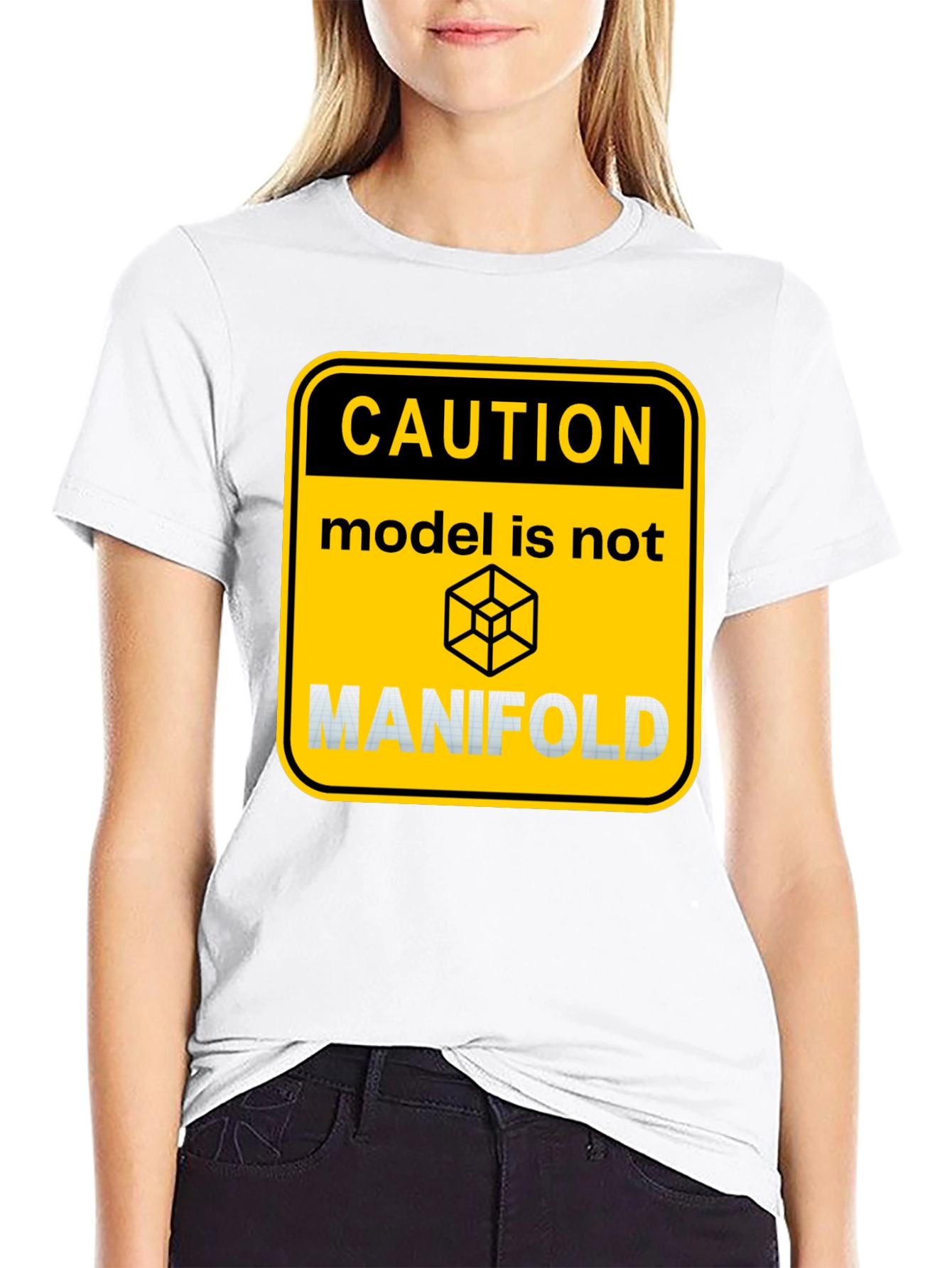 Caution Model Manifold Graphic T-Shirt