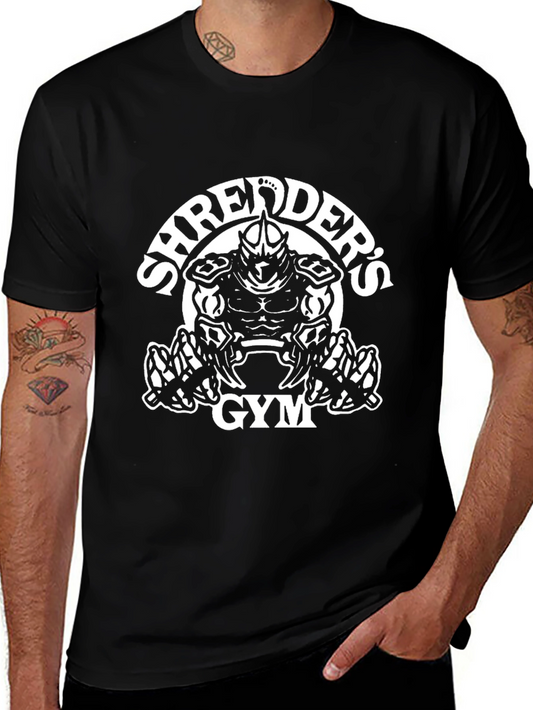 Shredders Gym Graphic T-Shirt - Black Cotton