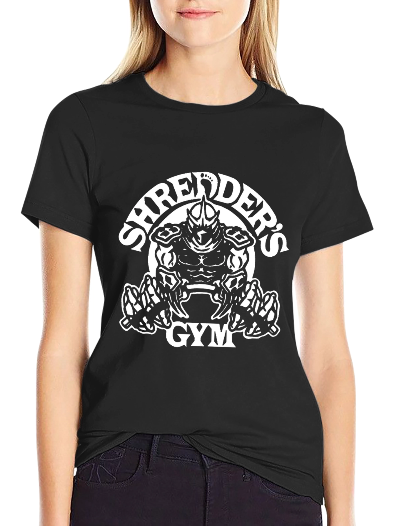 Shredders Gym Graphic T-Shirt - Black Cotton