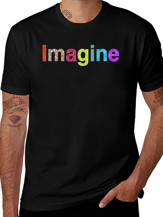 Imagine T-Shirt - Colorful Graphic Tee