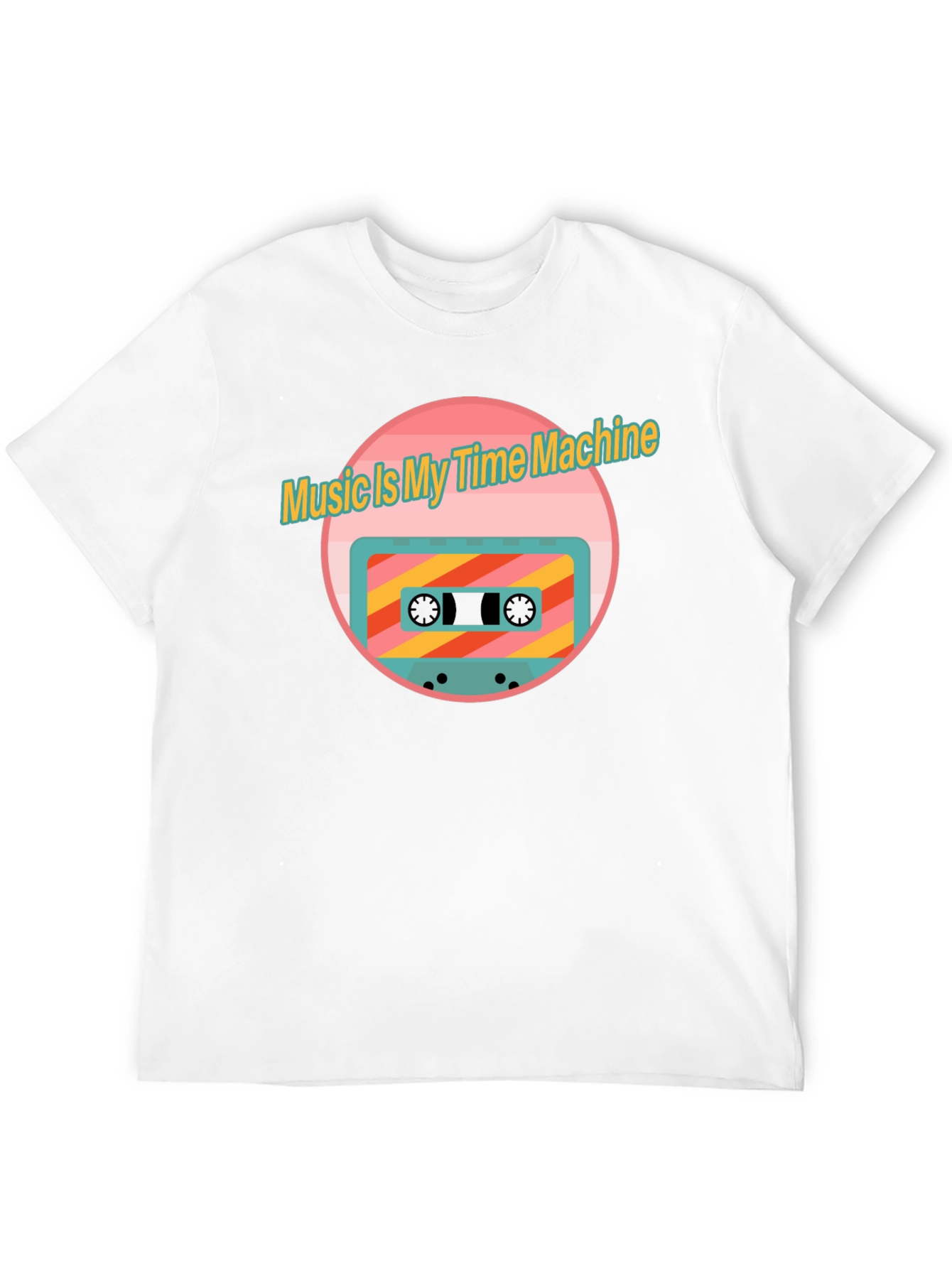 Retro Music Time Machine Cassette Tape Graphic T-Shirt