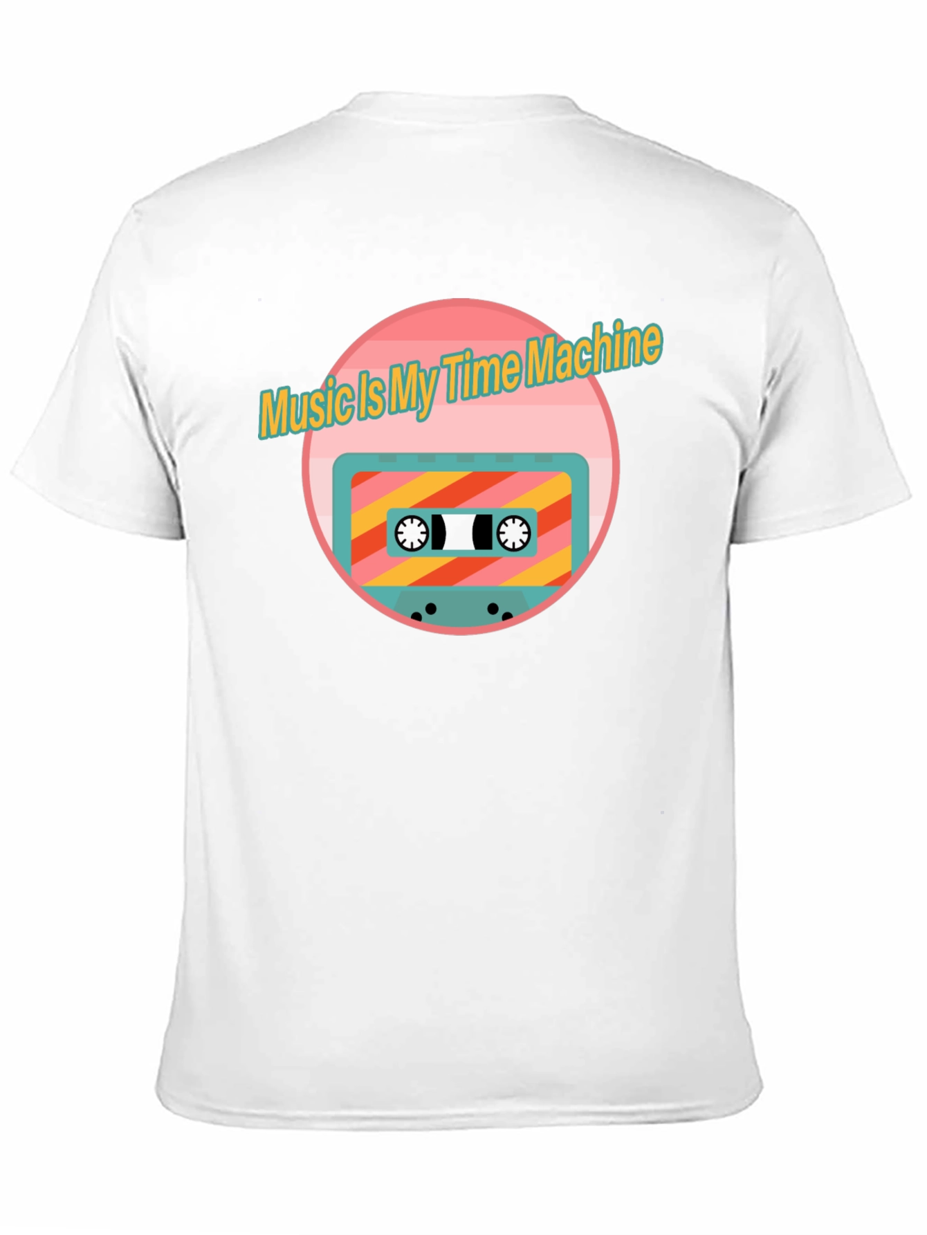 Retro Music Time Machine Cassette Tape Graphic T-Shirt