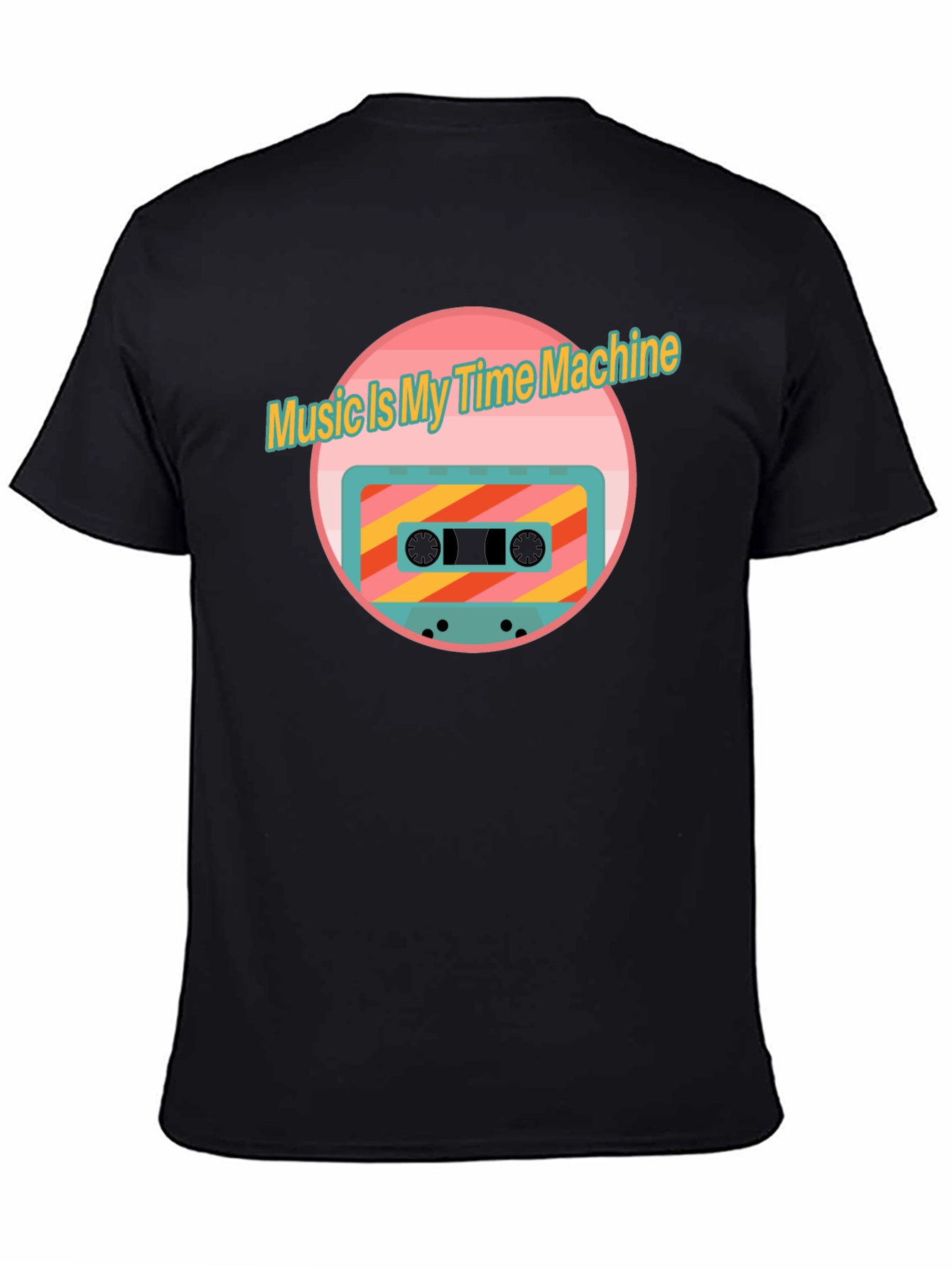 Retro Music Time Machine Cassette Tape Graphic T-Shirt