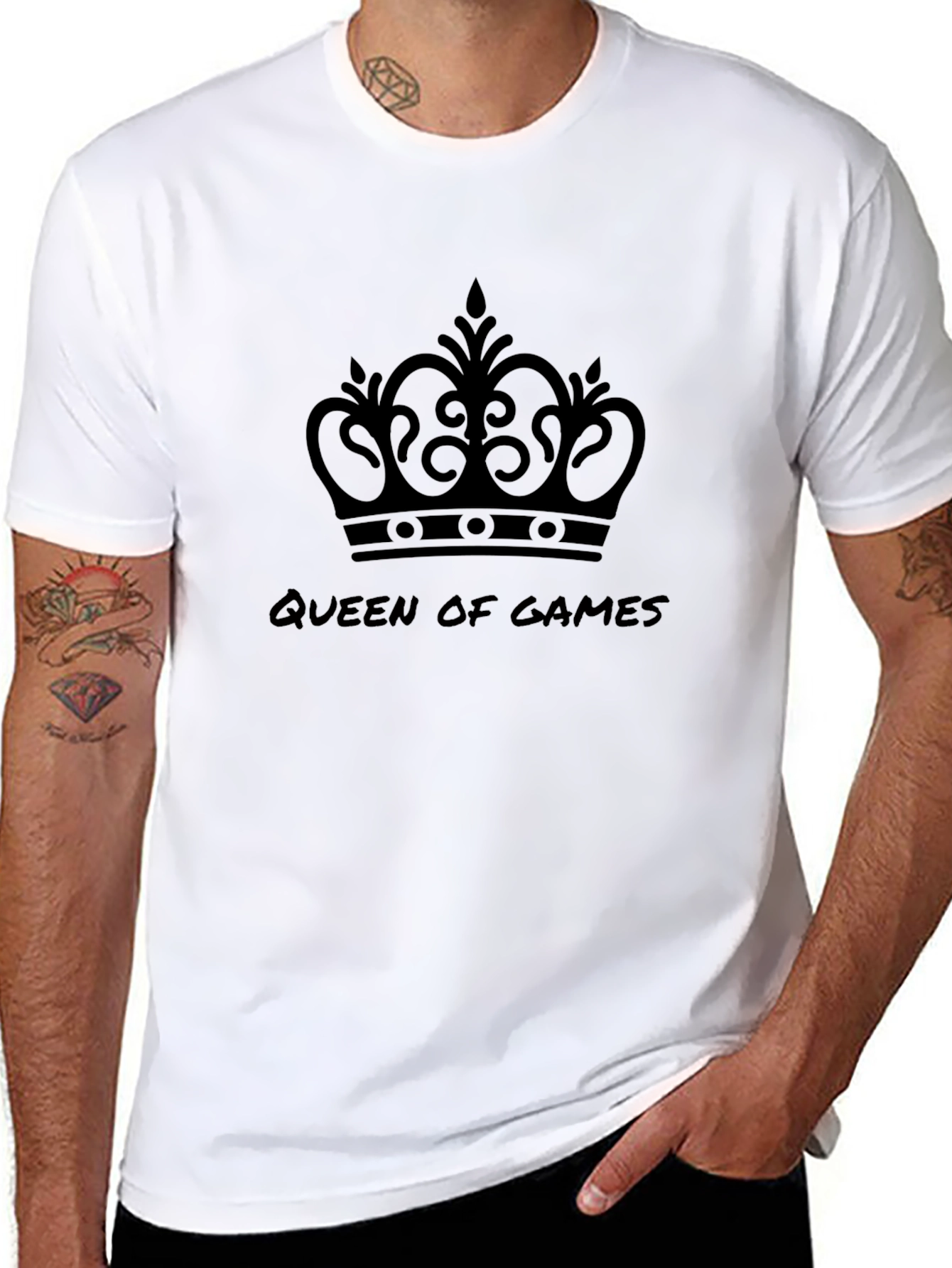 Queen of Games Black Graphic Tee
