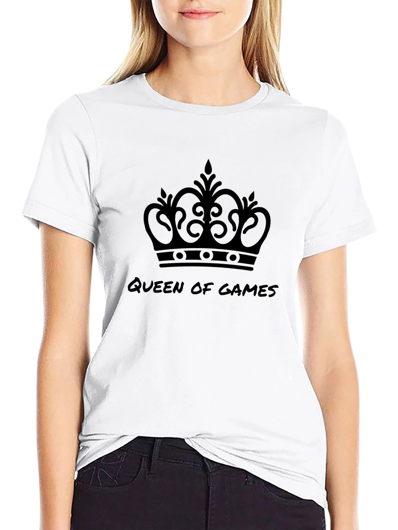 Queen of Games Black Graphic Tee