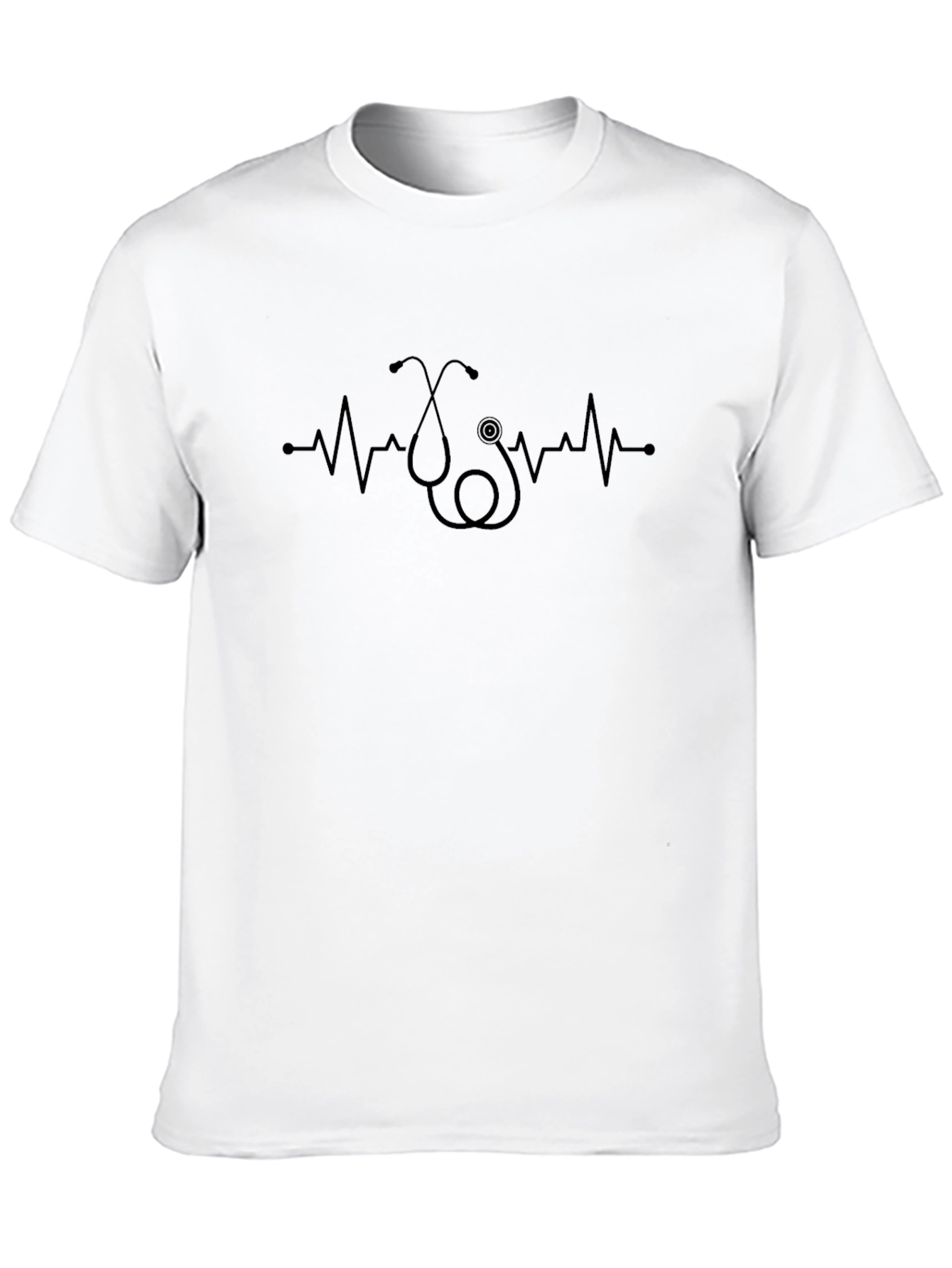 Stethoscope Heartbeat Graphic Tee - Medical Apparel