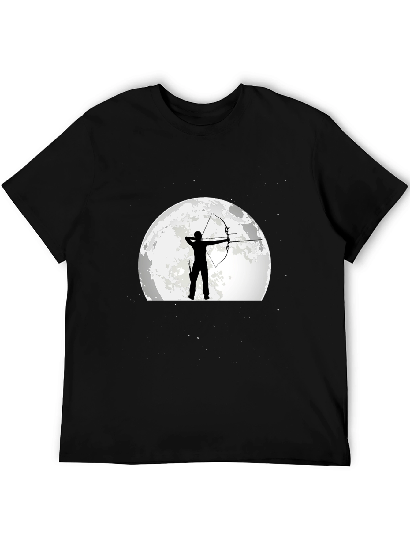 Archer Moon Graphic T-Shirt - Black Cotton Tee