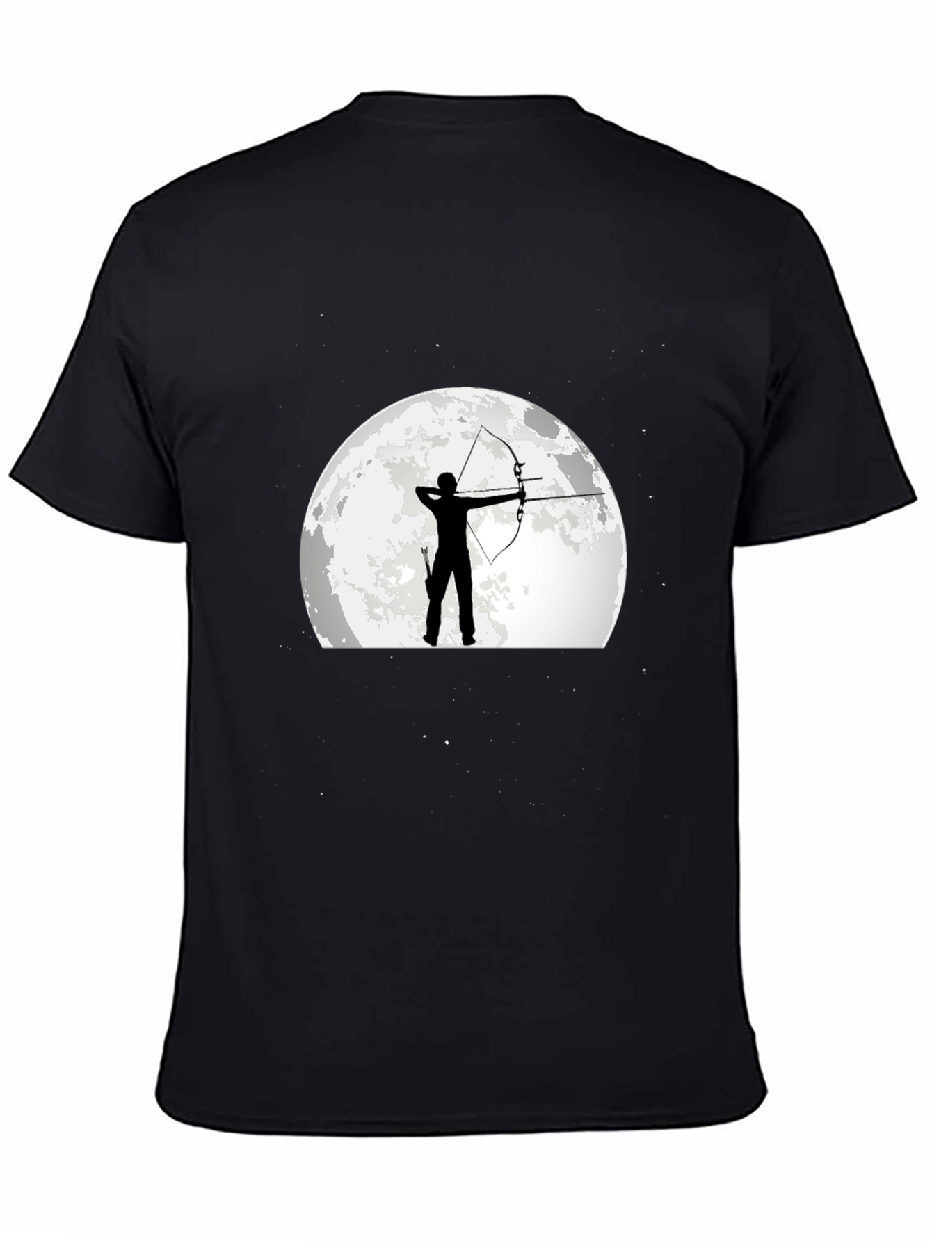 Archer Moon Graphic T-Shirt - Black Cotton Tee