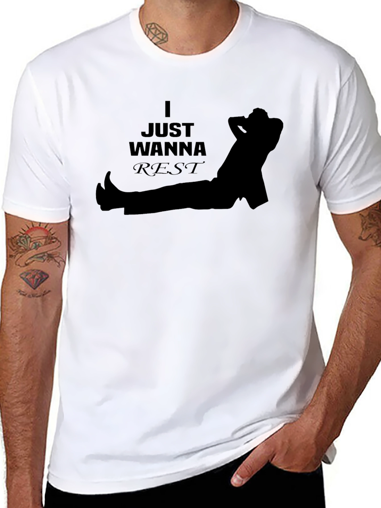 Just Wanna Rest T-Shirt - Relaxed Graphic Tee