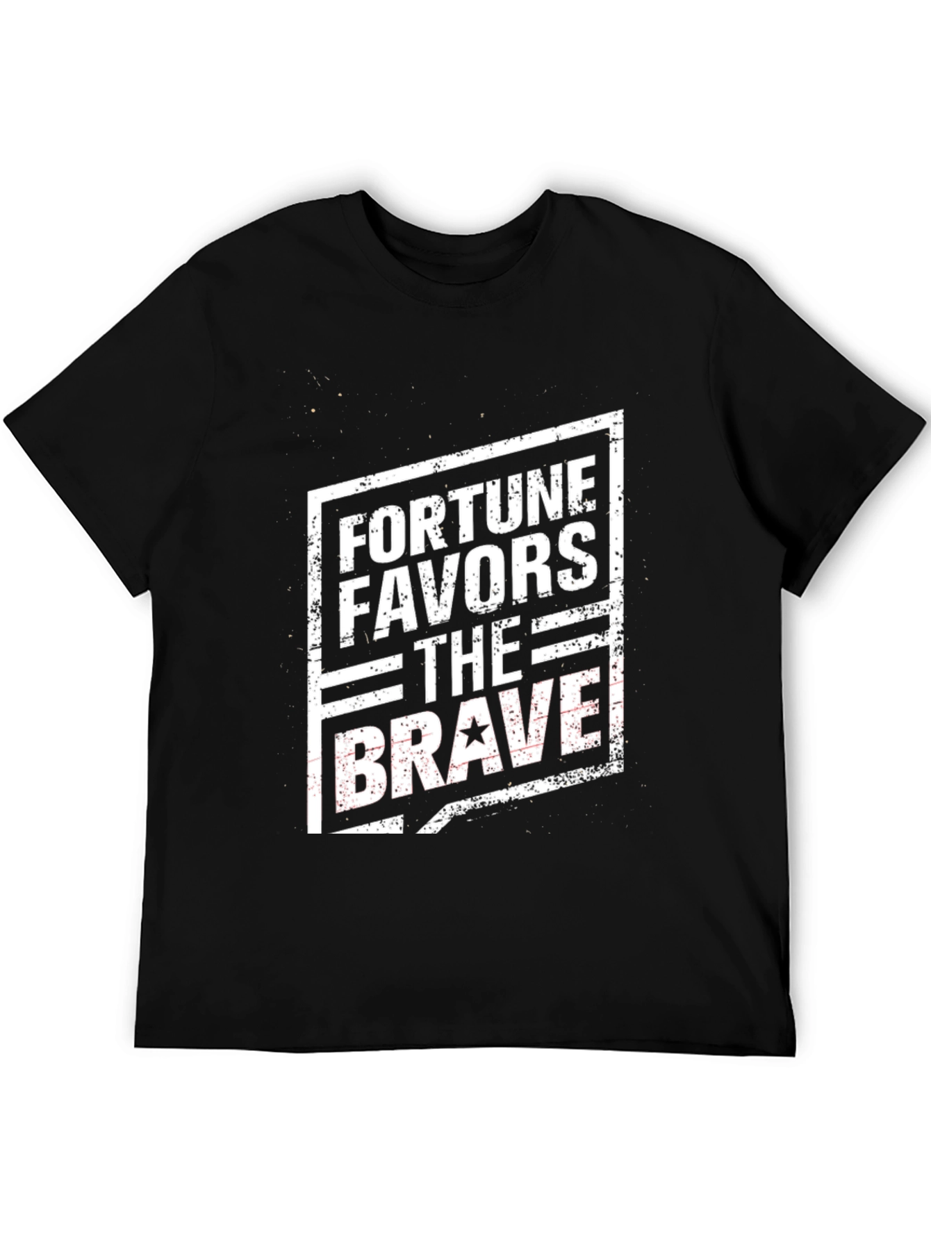 Fortune Favors the Brave Black T-Shirt