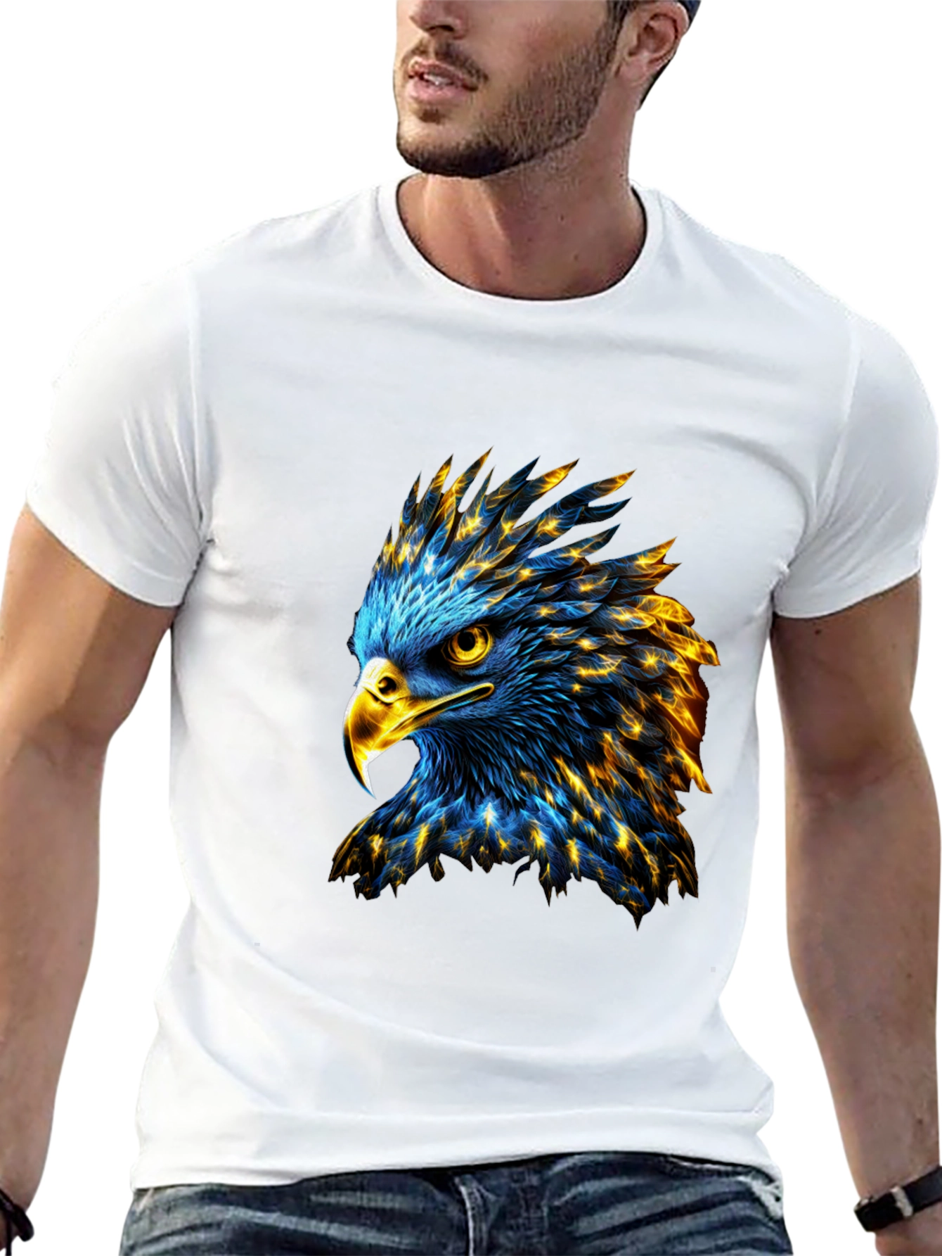 Bold Eagle Graphic Print Black T-Shirt