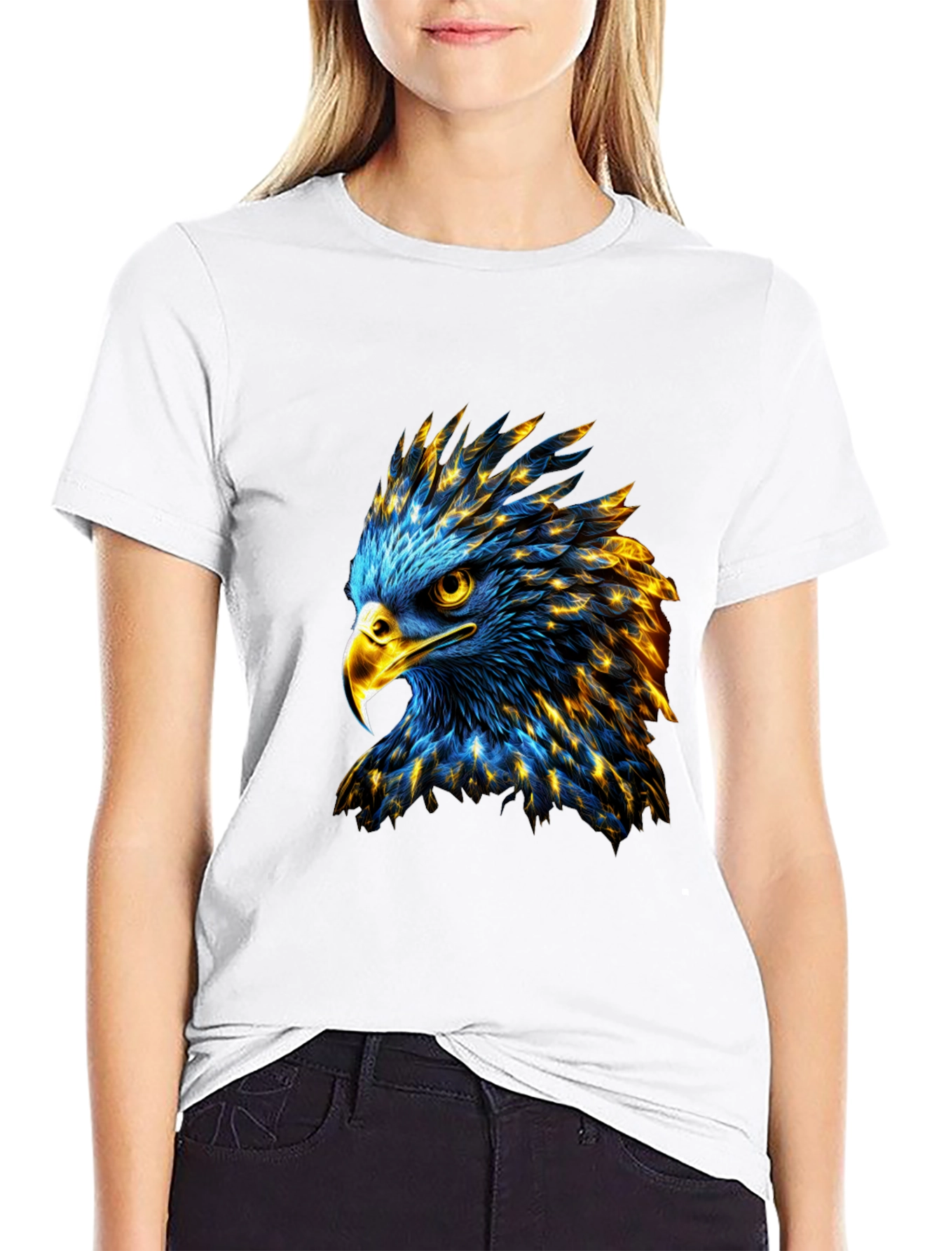 Bold Eagle Graphic Print Black T-Shirt