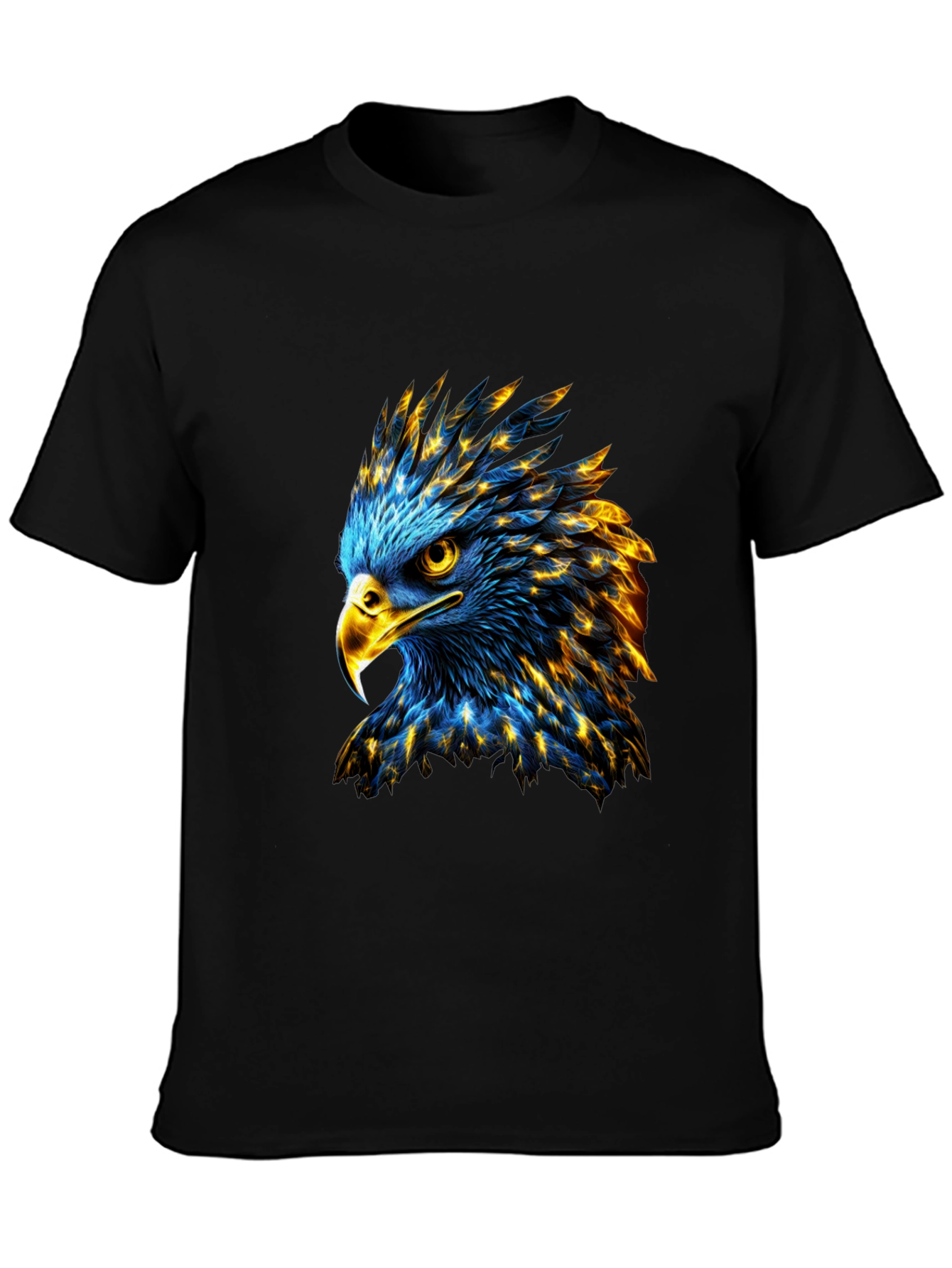 Bold Eagle Graphic Print Black T-Shirt