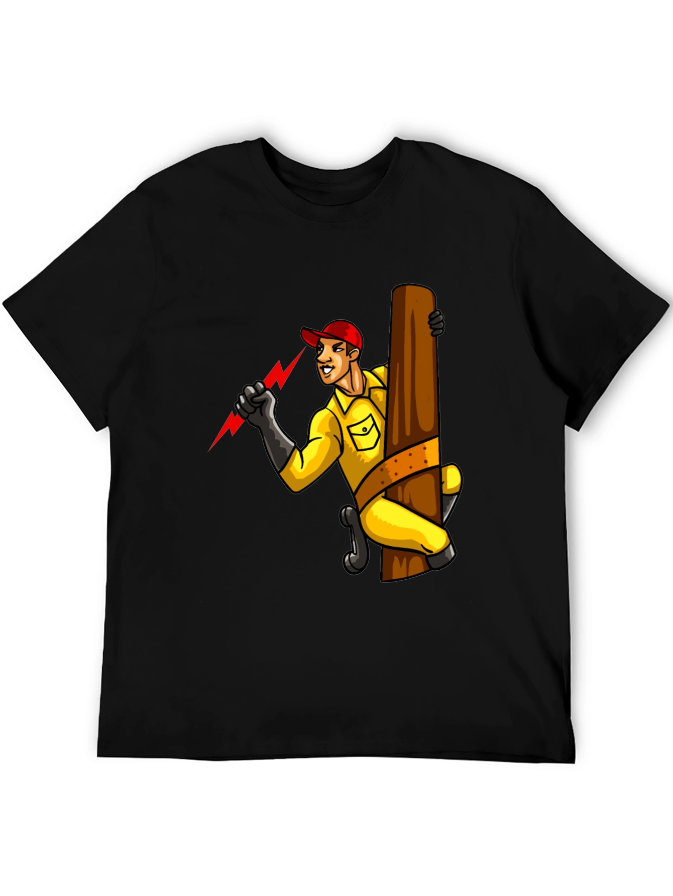Electrician Cartoon Graphic Tee