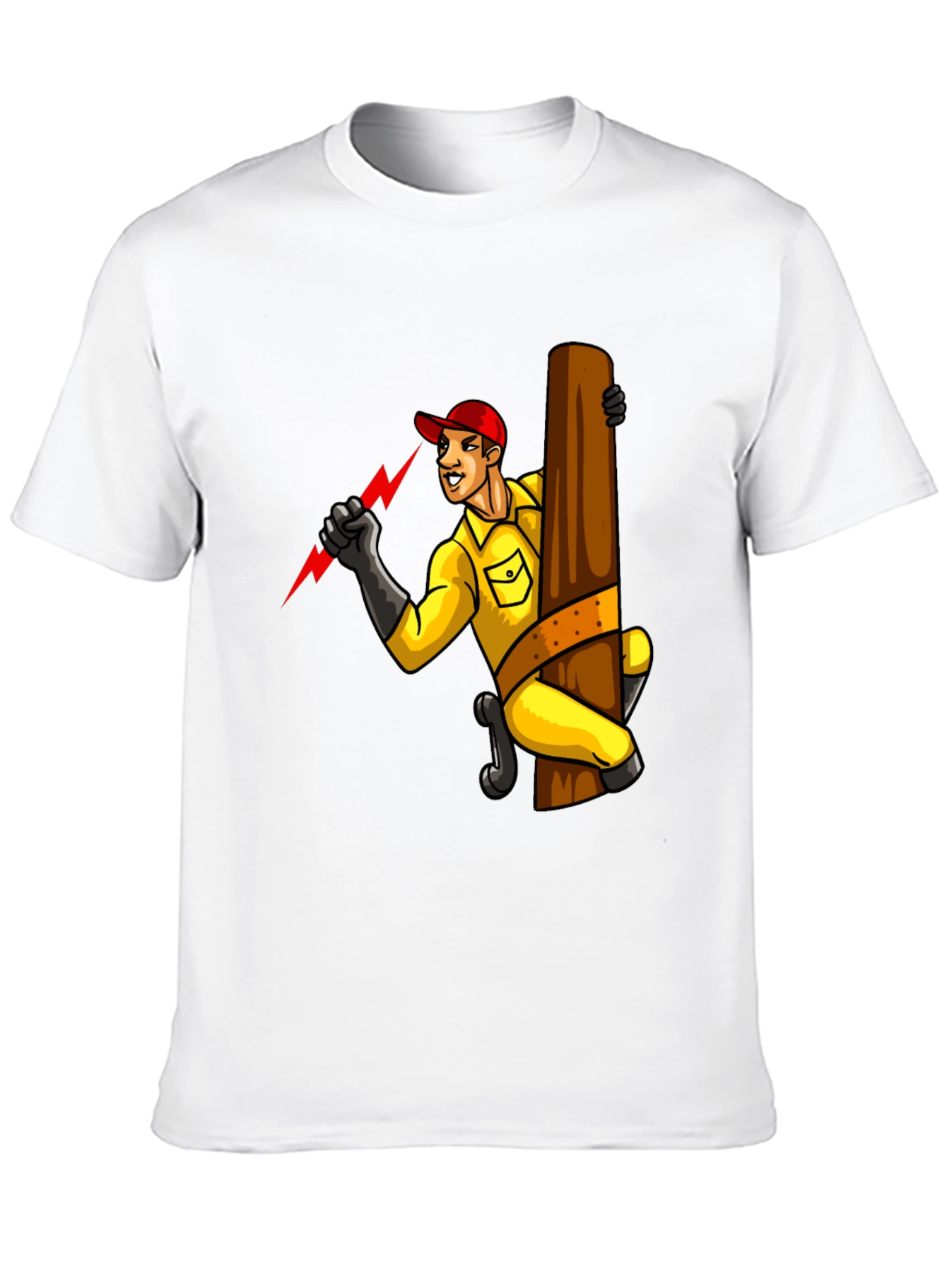 Electrician Cartoon Graphic Tee