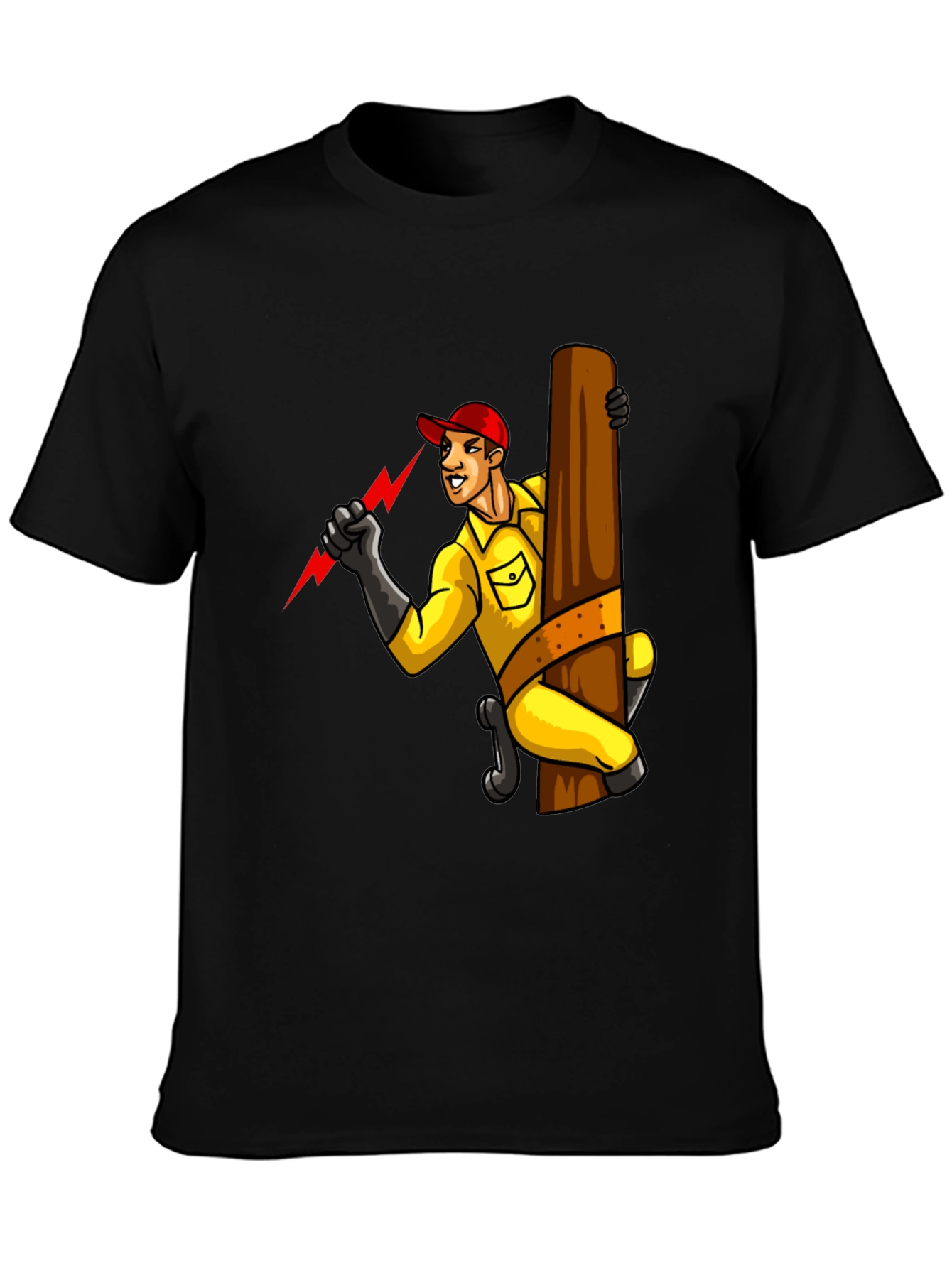 Electrician Cartoon Graphic Tee