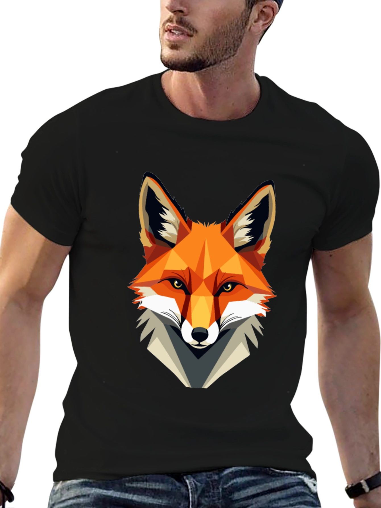 Fox Graphic Tee - Stylish Animal Print T-Shirt
