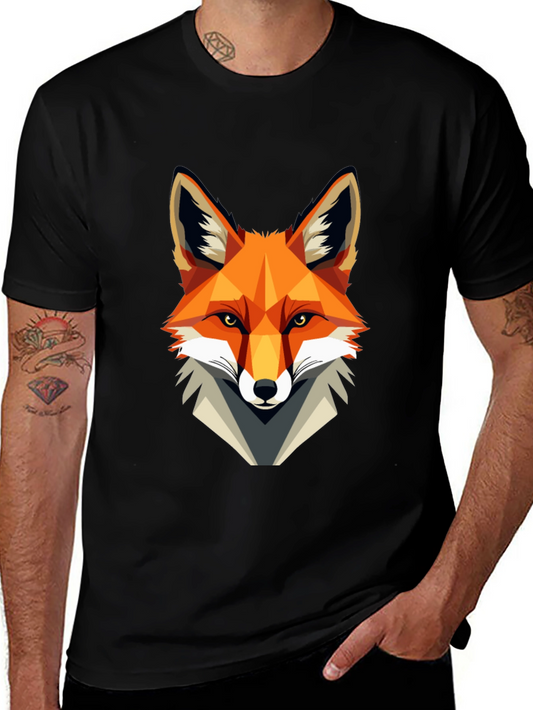 Fox Graphic Tee - Stylish Animal Print T-Shirt